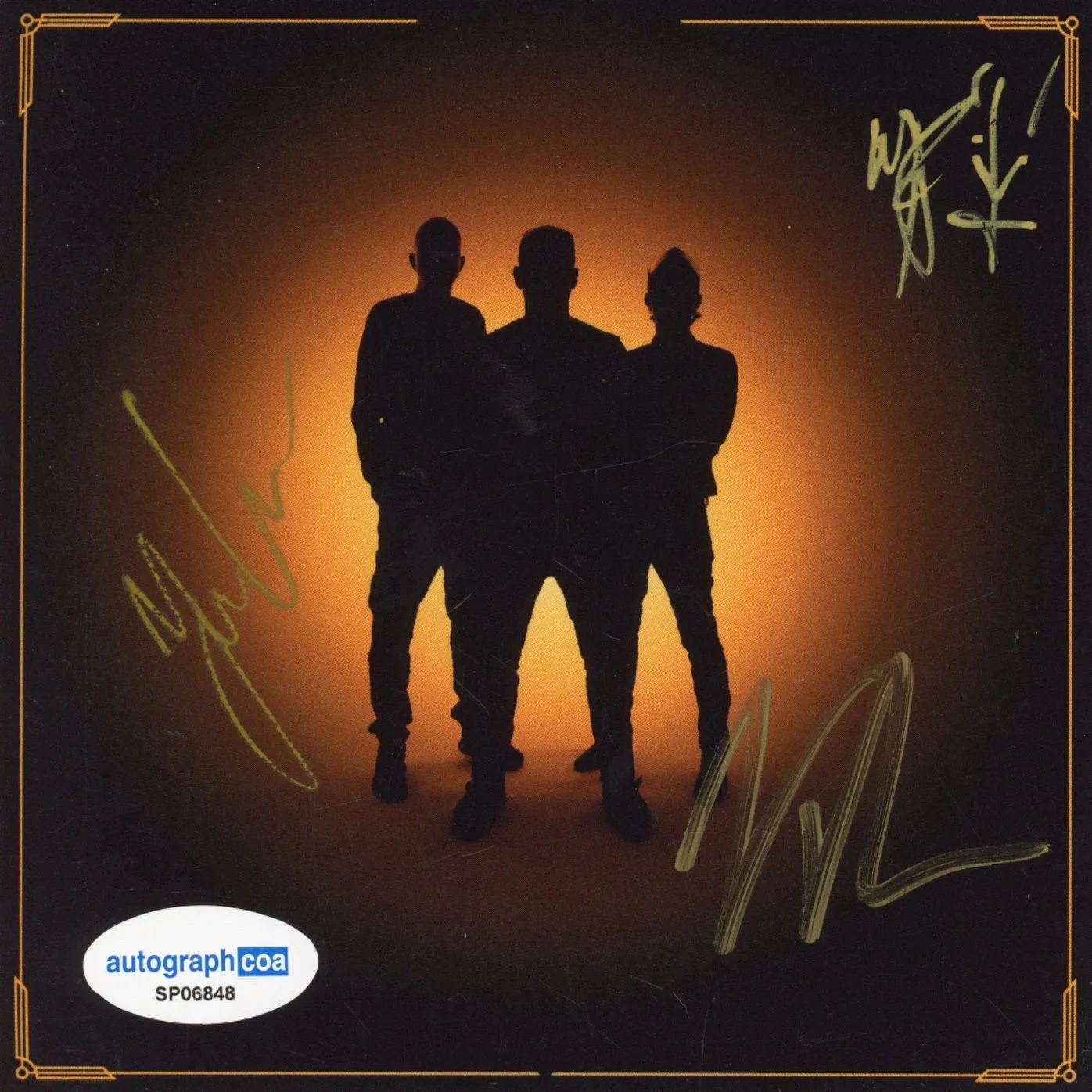 VOLBEAT Signed Autograph God Of Angels Trust CD Framed Michael Poulsen Band ACOA, изображение 3