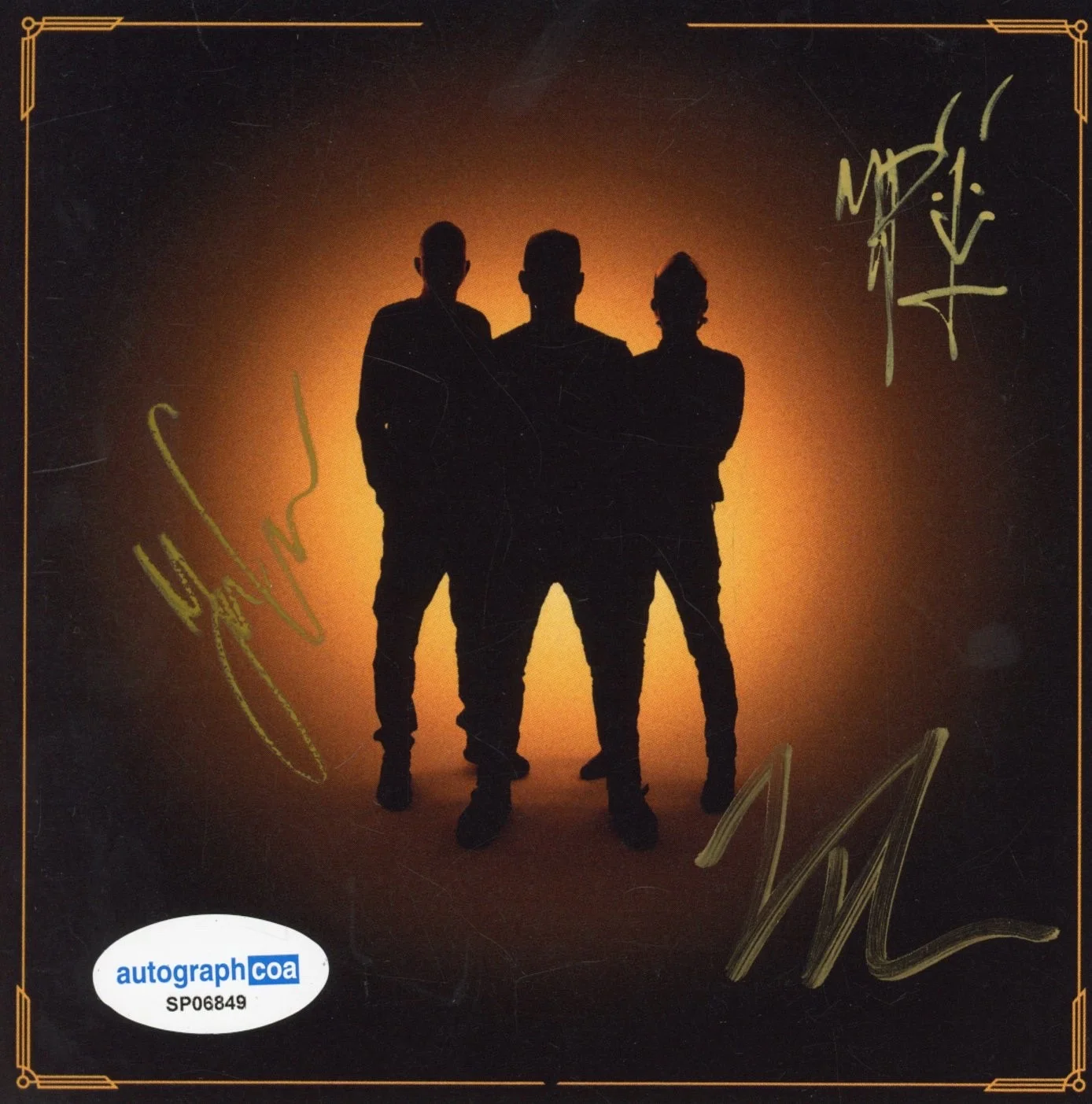 VOLBEAT Signed Autograph God Of Angels Trust CD Framed Michael Poulsen Band ACOA, изображение 4
