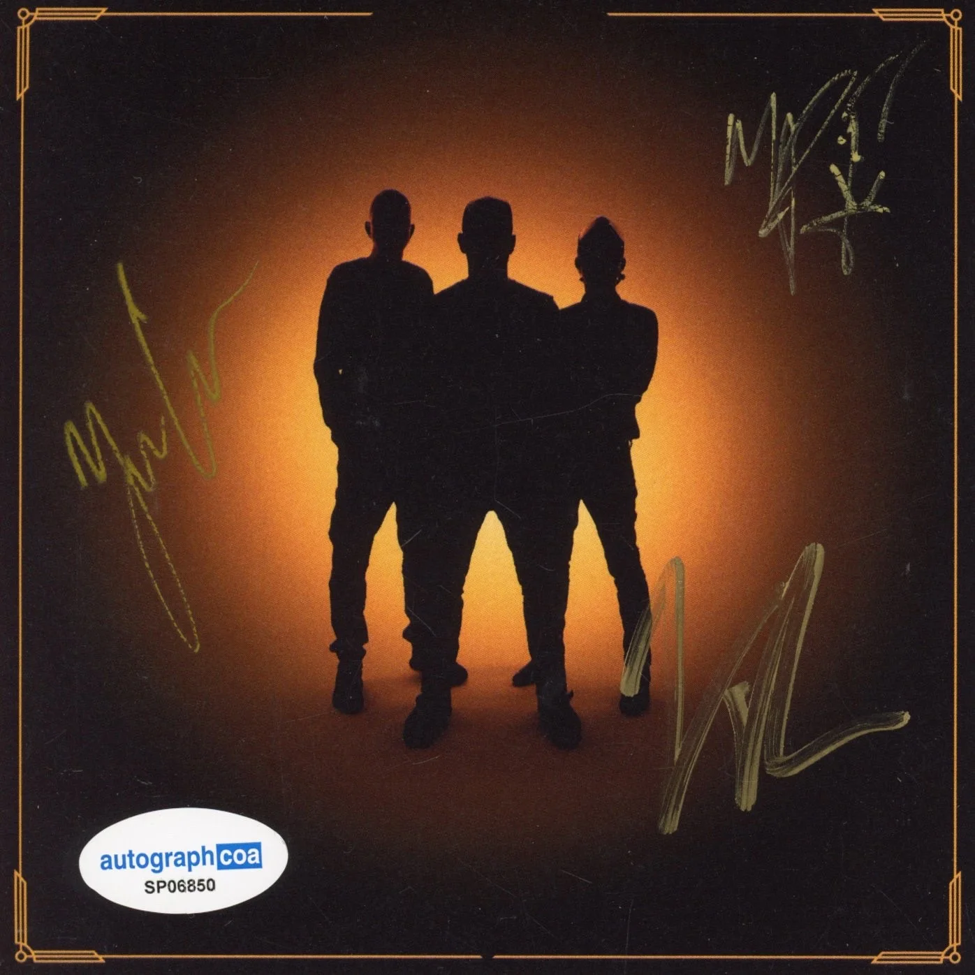 VOLBEAT Signed Autograph God Of Angels Trust CD Framed Michael Poulsen Band ACOA, изображение 5