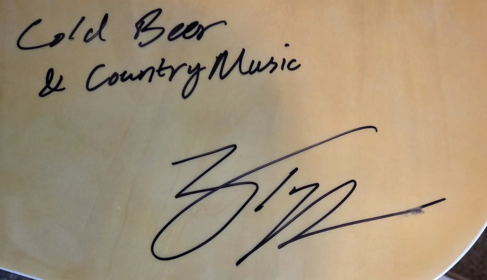 Zach Top I Never Lie Cold Beer & Country Music Autographed Rogue Guitar JSA, image 4