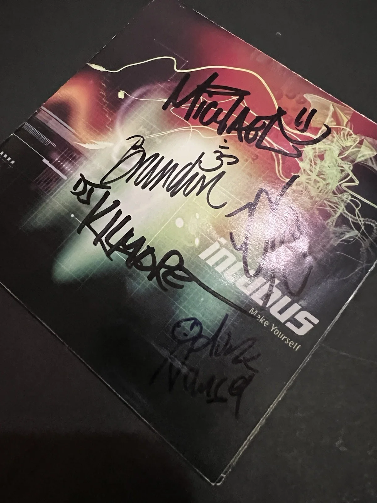 AUTHENTIC Autographed Incubus Make Yourself CD insert hand signed brandon boyd, image 3