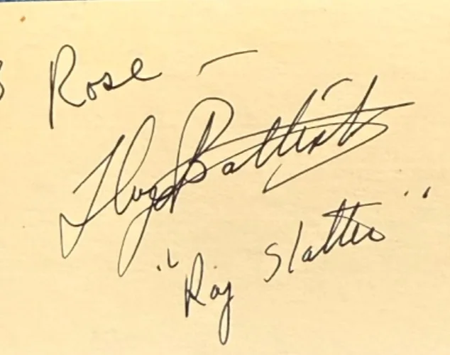 Lloyd Battista — LLOYD BATTISTA “Chisum”, “Love And Death” Signed Autograph 3"x5" Index Card, изображение 2