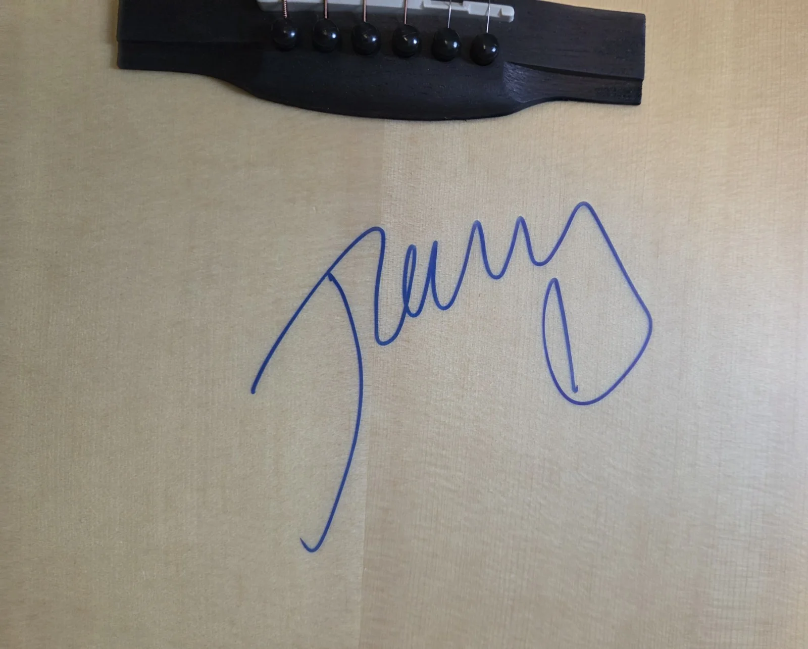 John Mellencamp Jack & Diane Scarecrow Cherry Bomb Autographed Guitar JSA, изображение 3