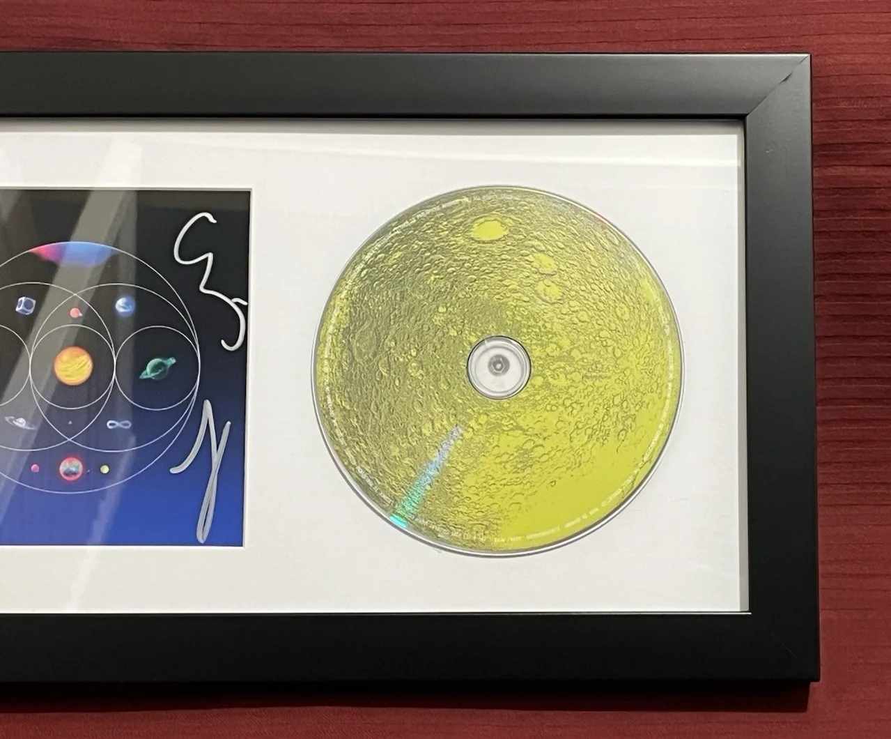 COLDPLAY BAND SIGNED & FRAMED MUSIC OF SPHERES CD DISPLAY AUTO COA MARTIN +3 A, изображение 4