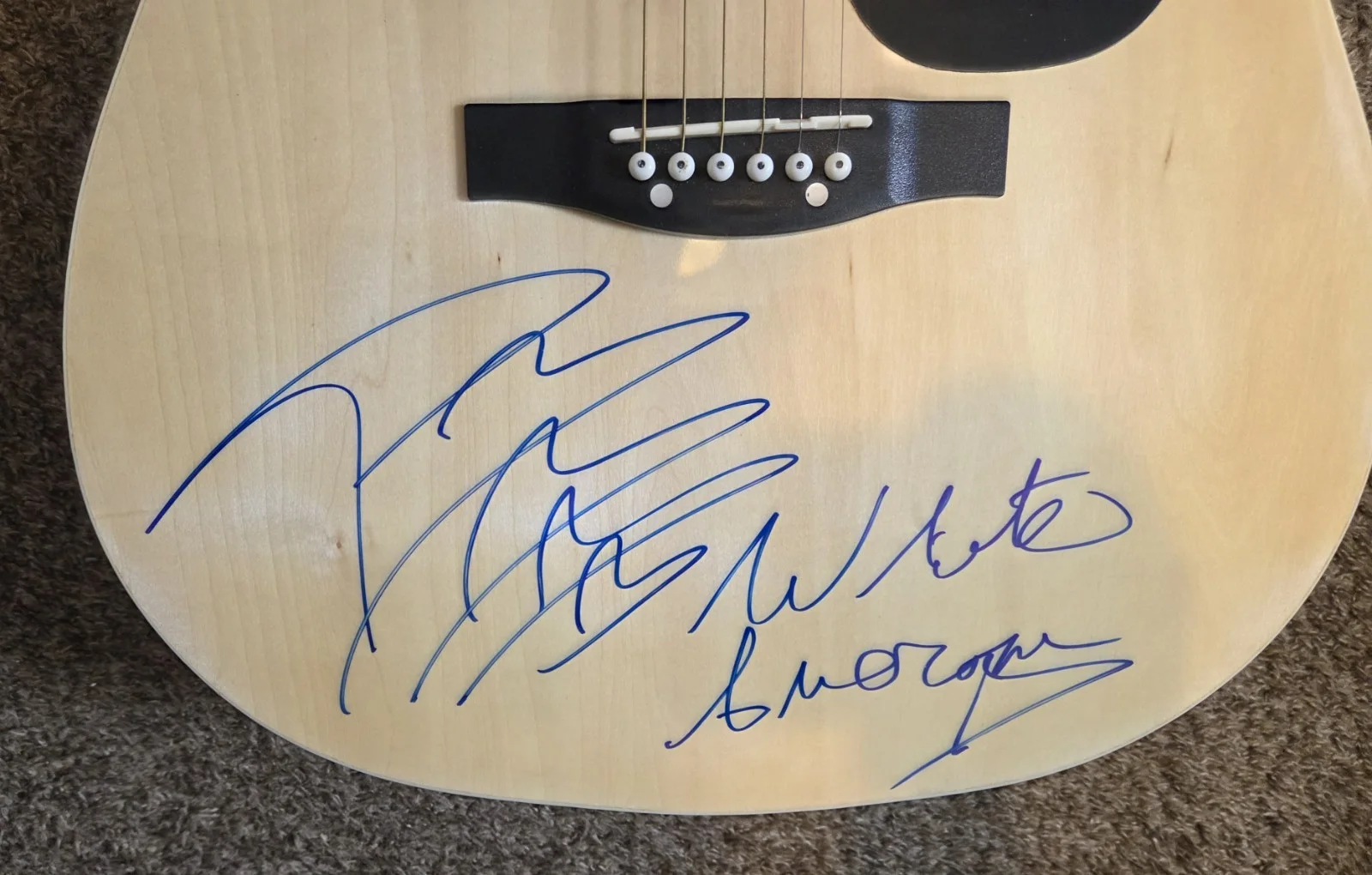 Post Malone Austin White Iverson Rockstar Autographed Guitar JSA, image 3