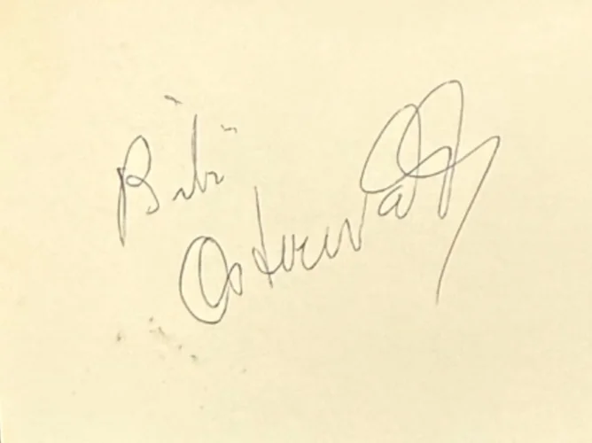 Bibs Osterwald — Bibi Osterwald Signed Autograph 3”x5” Card “As Good As It Gets, “Glimmer Man”, изображение 2