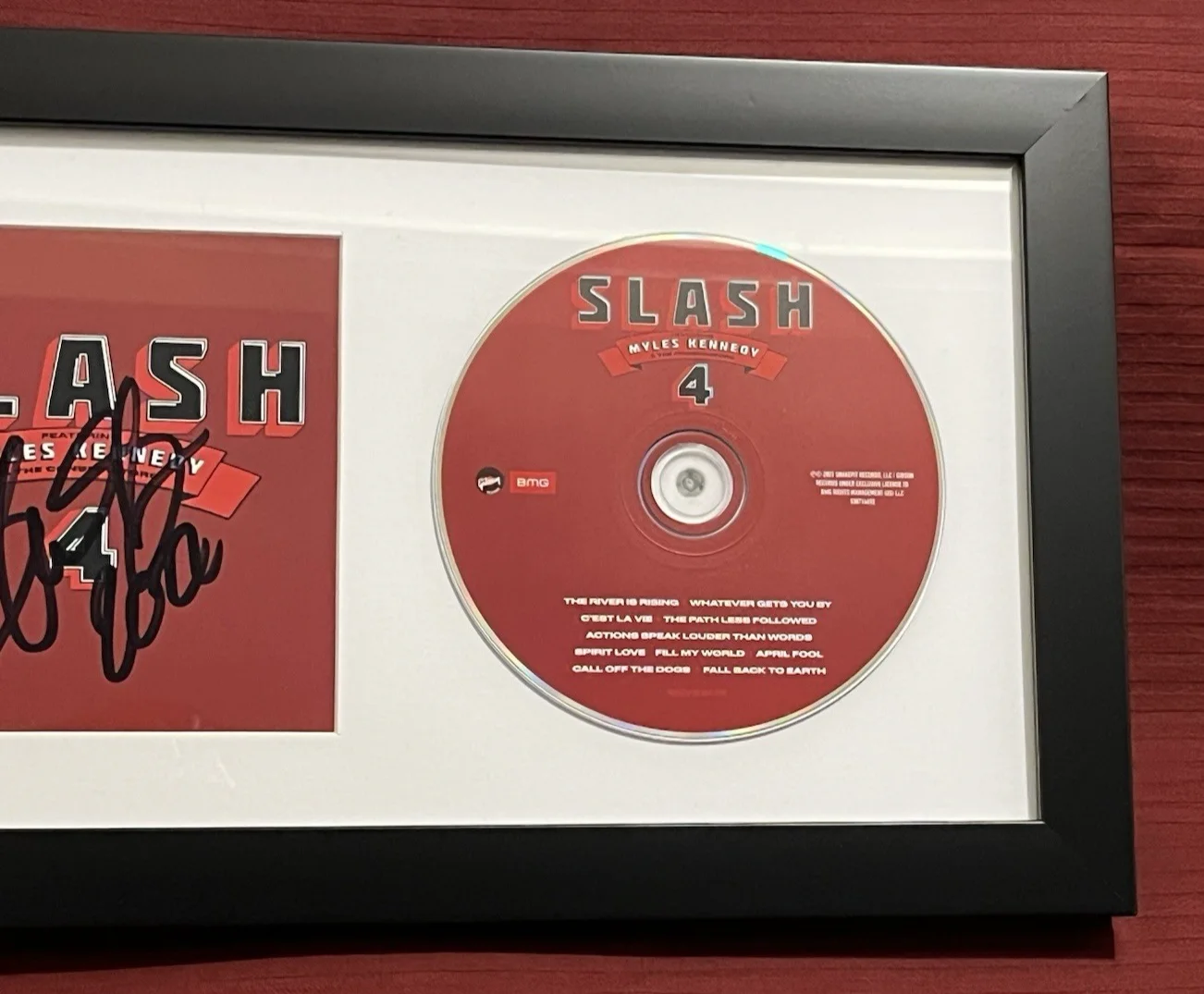 SLASH SIGNED & FRAMED 4 FEAT MYLES KENNEDY CD DISPLAY AUTO COA GUNS N ROSES A, image 4