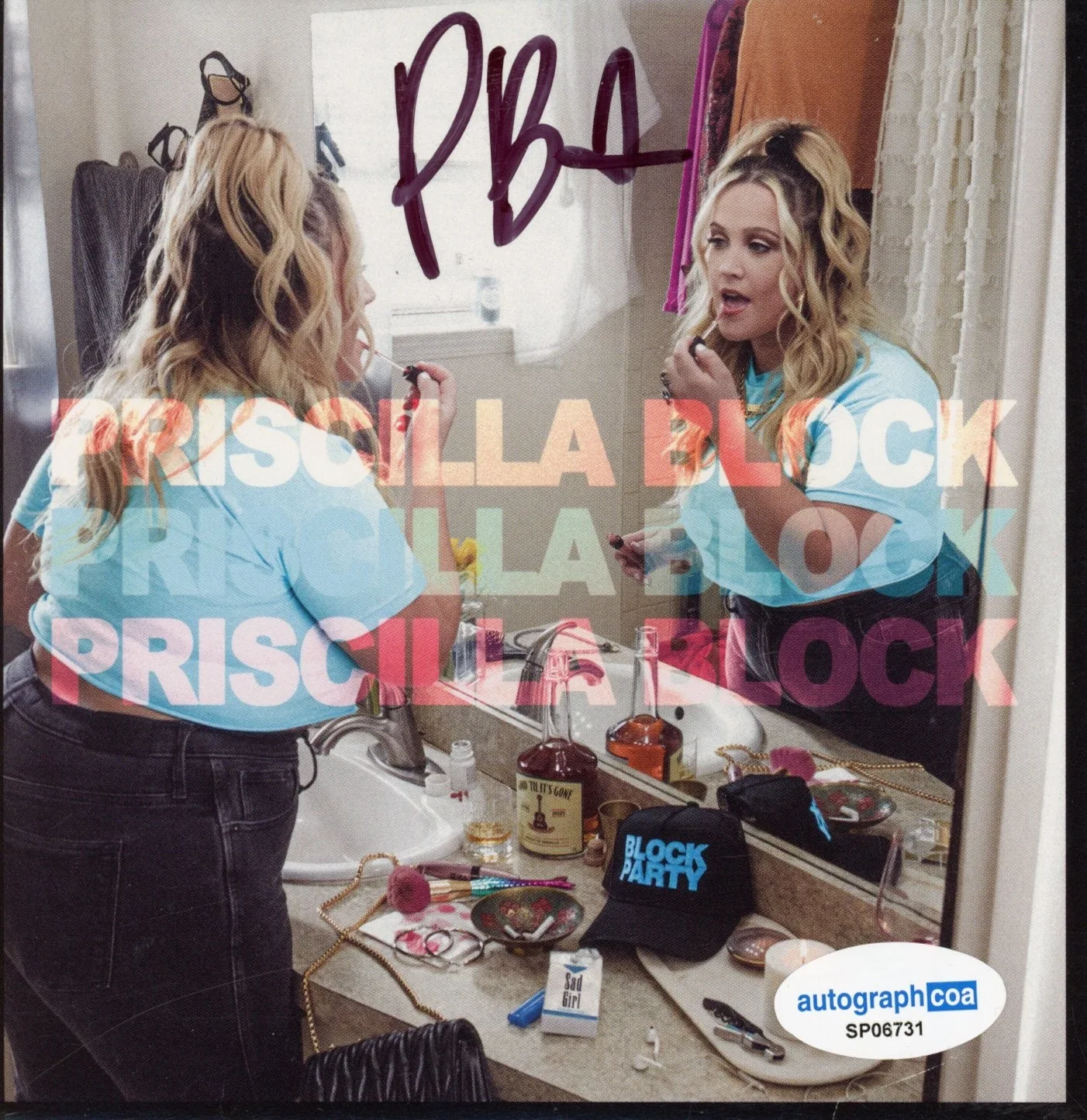 Priscilla Block Signed Autograph Self Titled EP CD Framed Country Singer ACOA, image 2