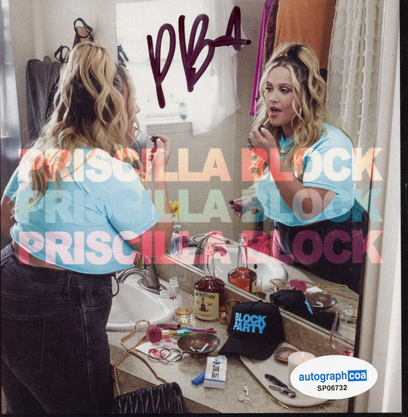 Priscilla Block Signed Autograph Self Titled EP CD Framed Country Singer ACOA, image 3