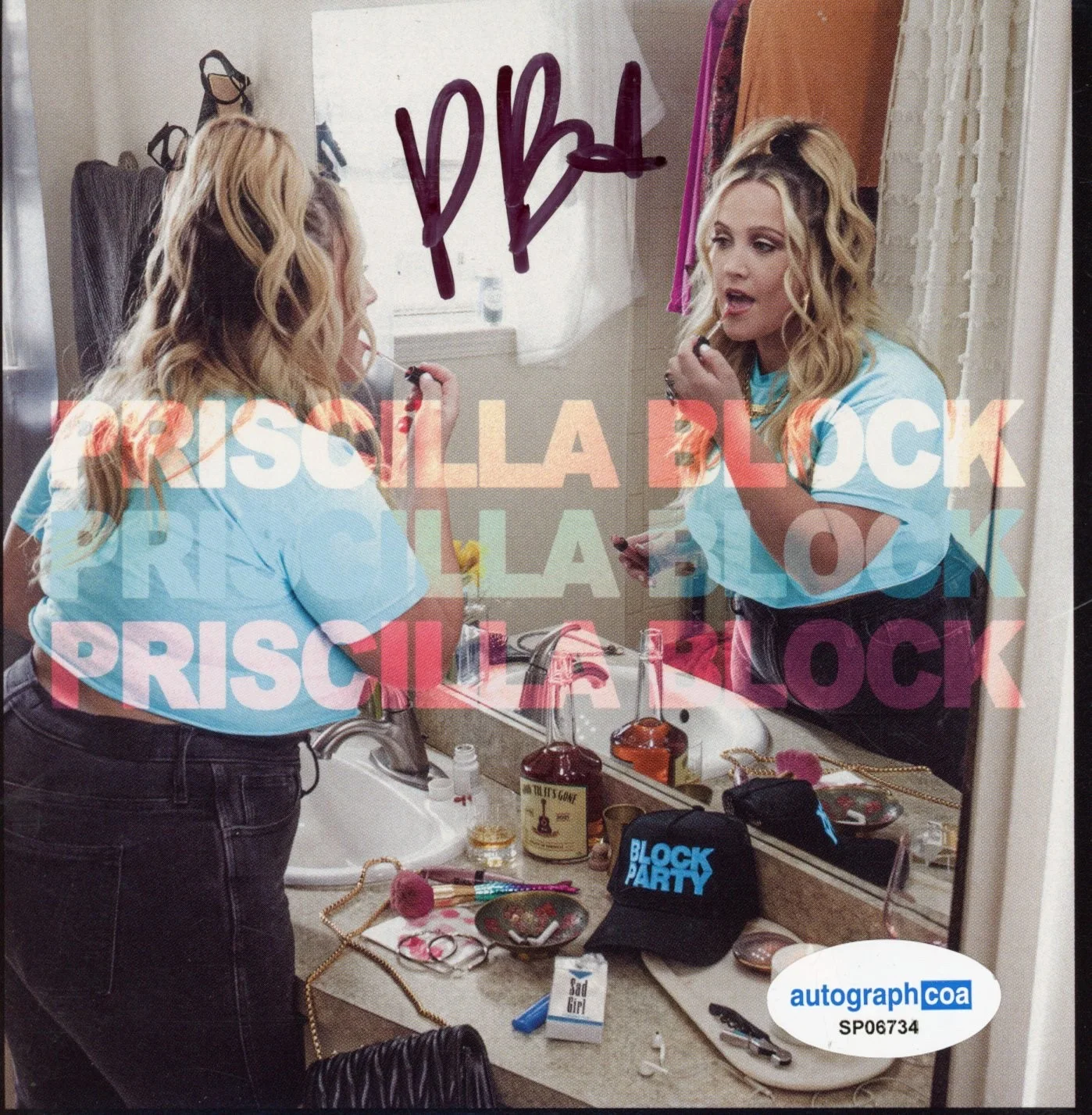 Priscilla Block Signed Autograph Self Titled EP CD Framed Country Singer ACOA, image 5