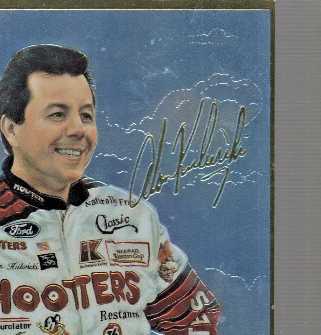 ALAN KULWICKI AUTOGRAPHED Jeane Burnells Art Drawing 1996 MAXX SIGNED Fine, image 3
