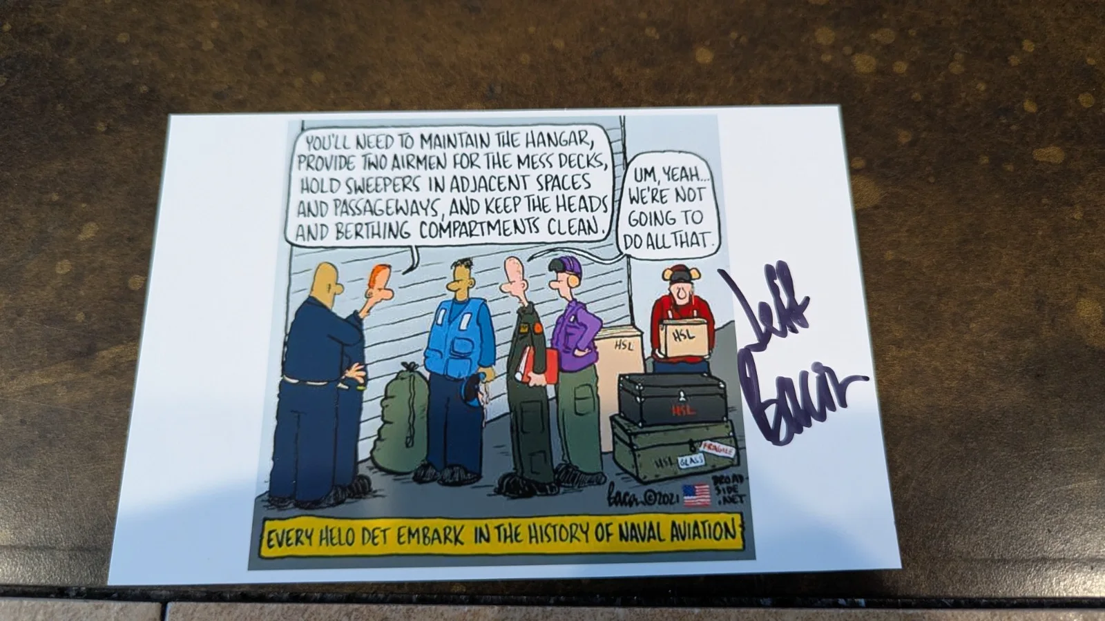 Jeff Bacon — Jeff Bacon Signed 4x6 Photo – Renowned Cartoonist – Authentic Autograph