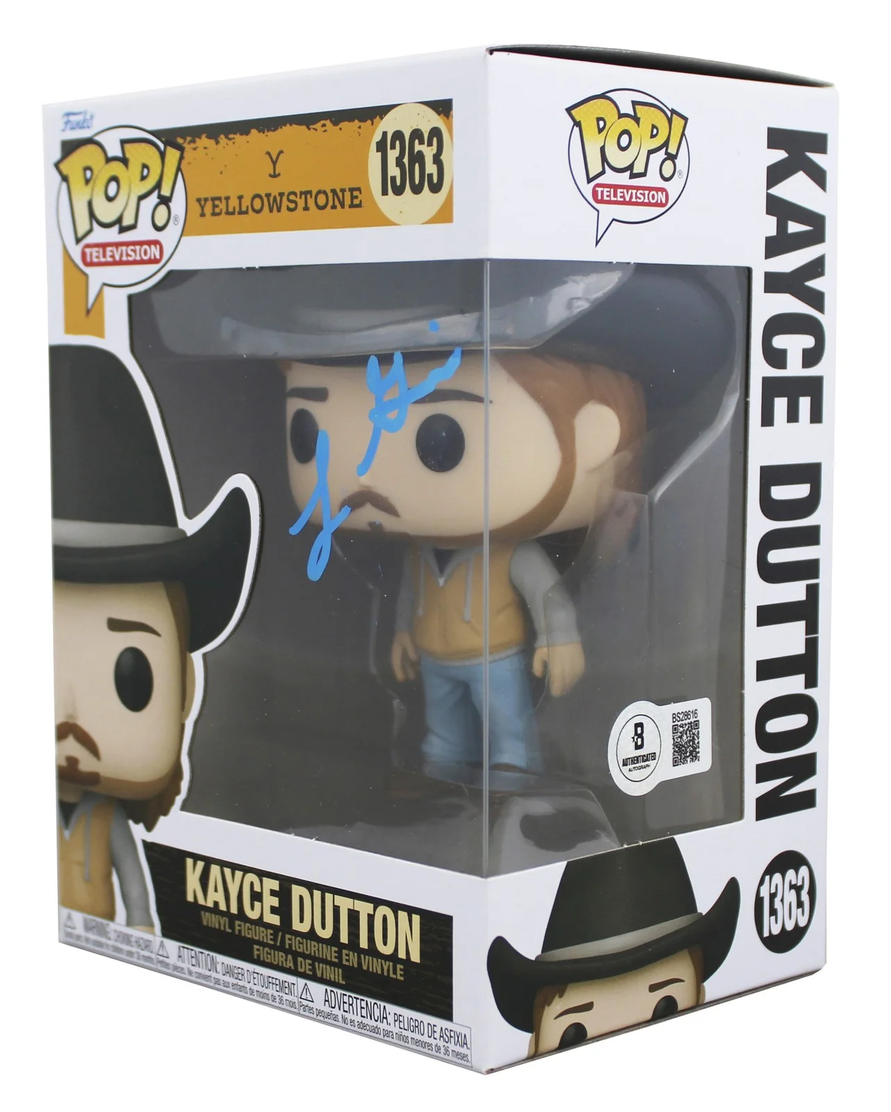 Luke Grimes — Luke Grimes Yellowstone Signed Kayce Dutton #1363 Funko Pop Figure BAS #BS28616, image 2