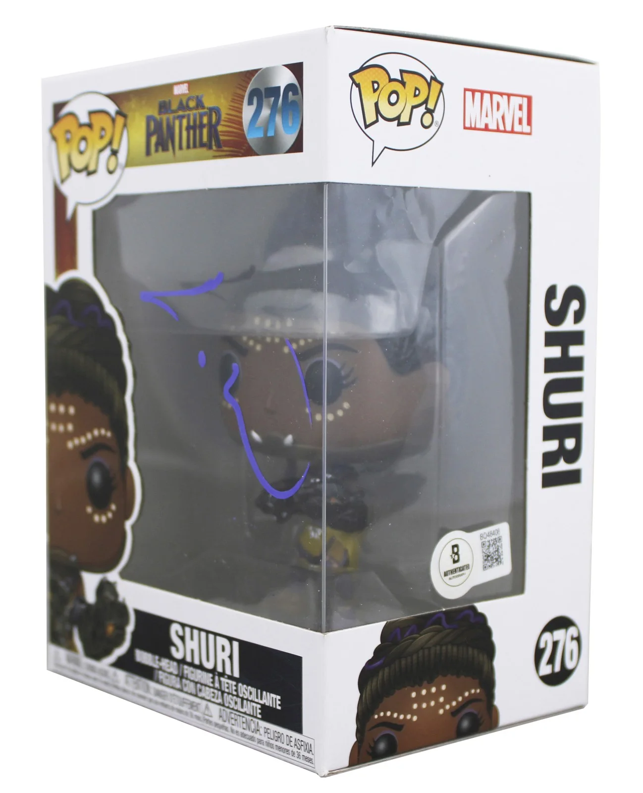 Letitia Wright — Letitia Wright Black Panther Signed Shuri #276 Funko Pop Vinyl Figure BAS, image 2