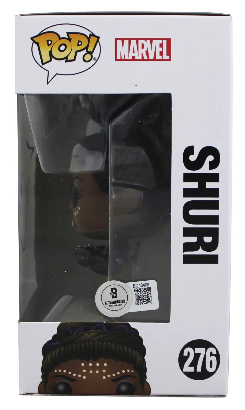 Letitia Wright — Letitia Wright Black Panther Signed Shuri #276 Funko Pop Vinyl Figure BAS, image 3