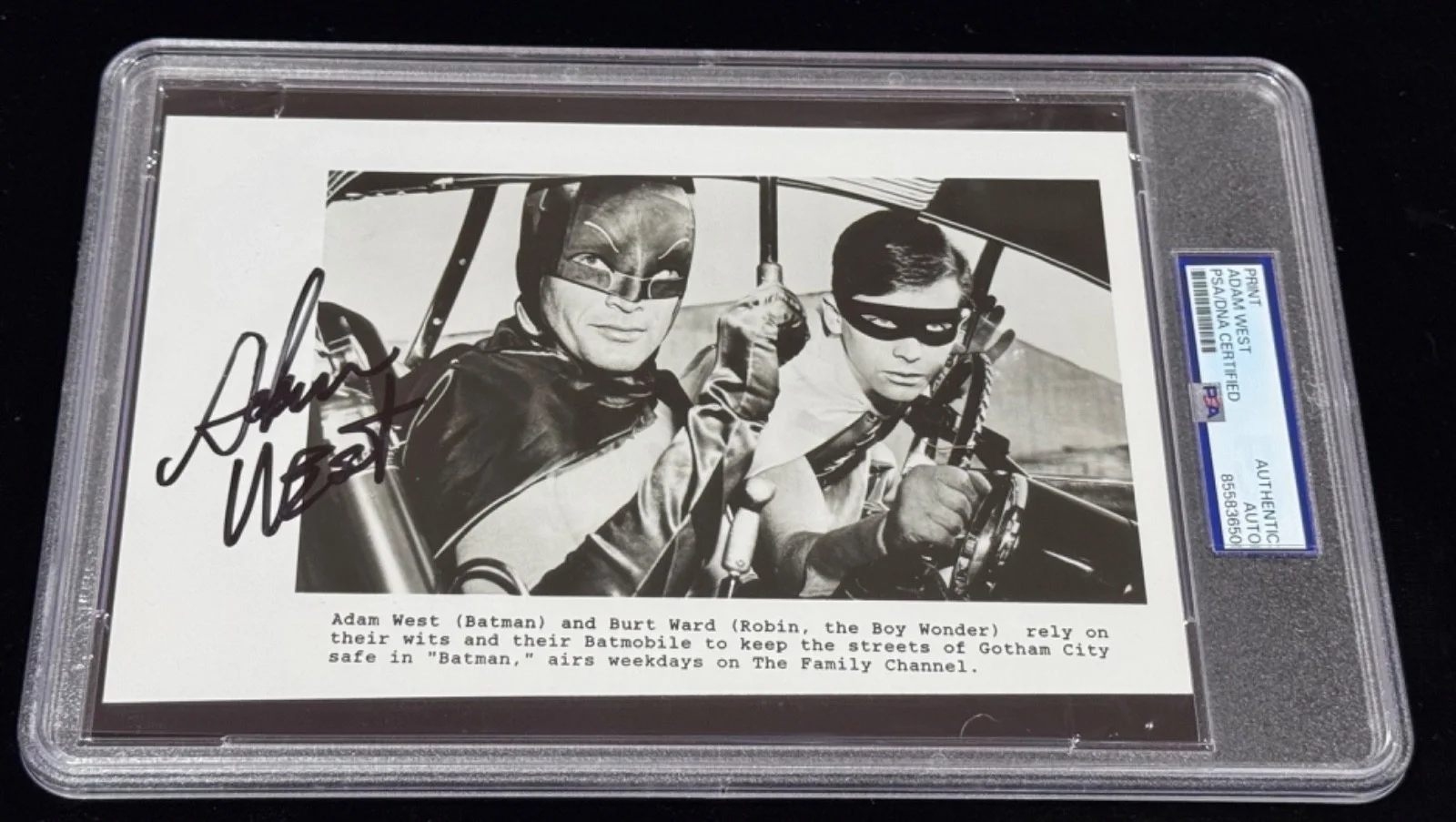Adam West — Adam West "Batman & Bruce Wayne" 1966 Batman TV Series Signed Photo Auto PSA, изображение 4