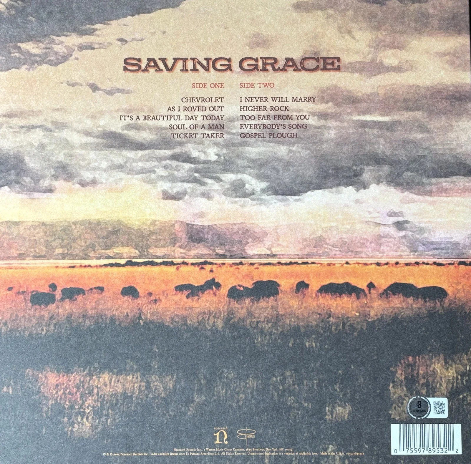 ROBERT PLANT Autographed Signed Saving Grace Vinyl LP Album Beckett LOA COA, image 3