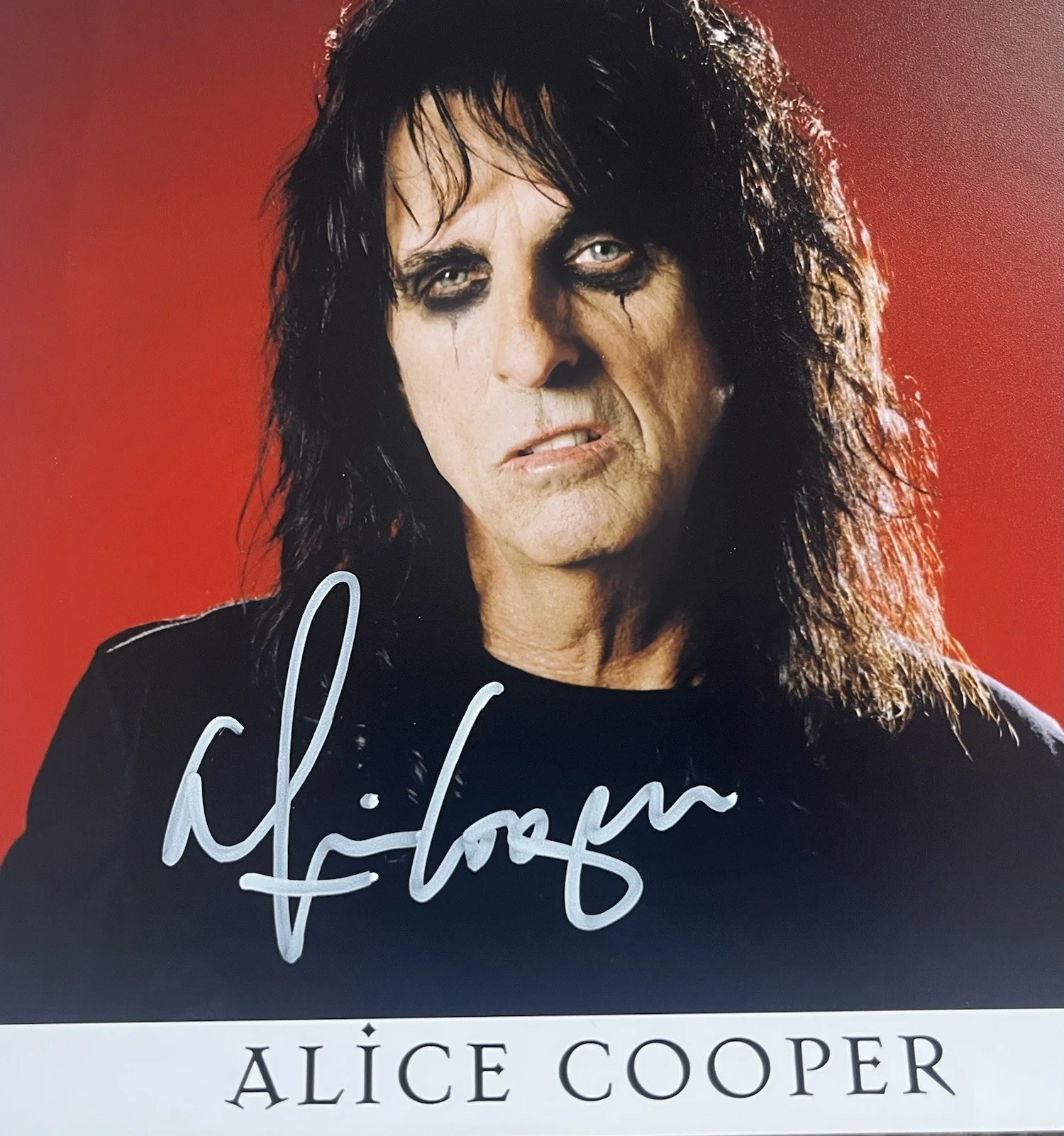 Alice Cooper Autographed 8x10 Photo witness certified, image 2