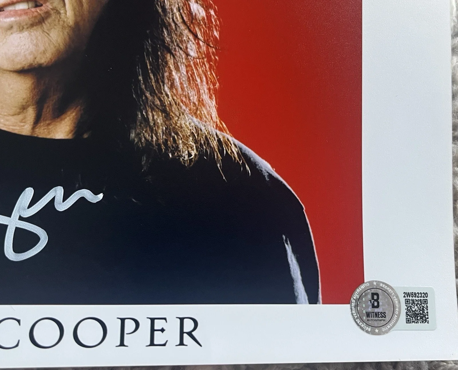 Alice Cooper Autographed 8x10 Photo witness certified, image 3
