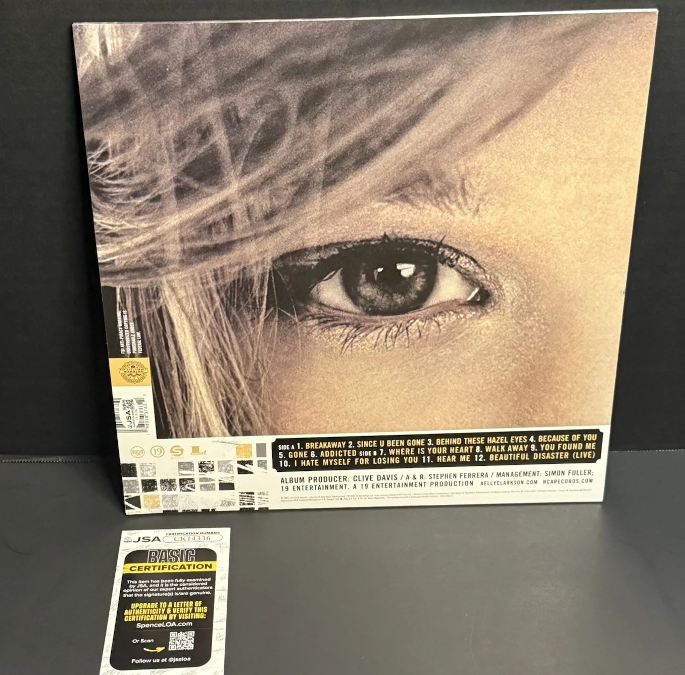 Kelly Clarkson Signed Breakaway Vinyl Autographed Album Rare JSA COA, изображение 4