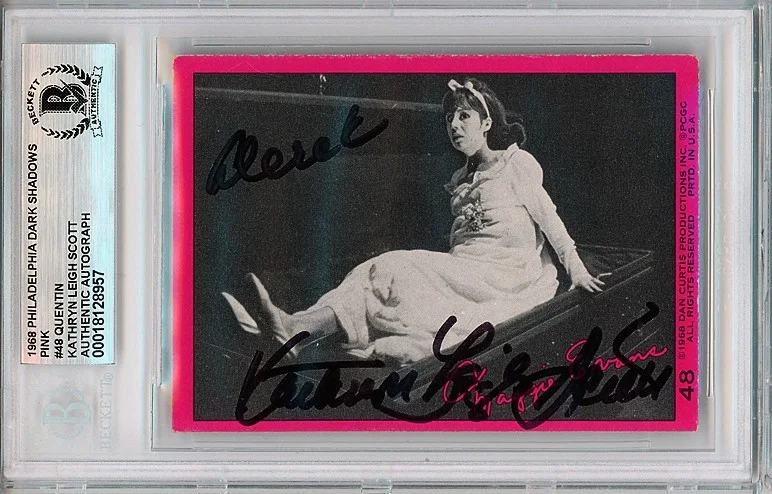 Kathryn Leigh Scott — 1968 -DARK SHADOWS- KATHRYN LEIGH SCOTT BECKETT Signed/Autograph/Auto TV Card