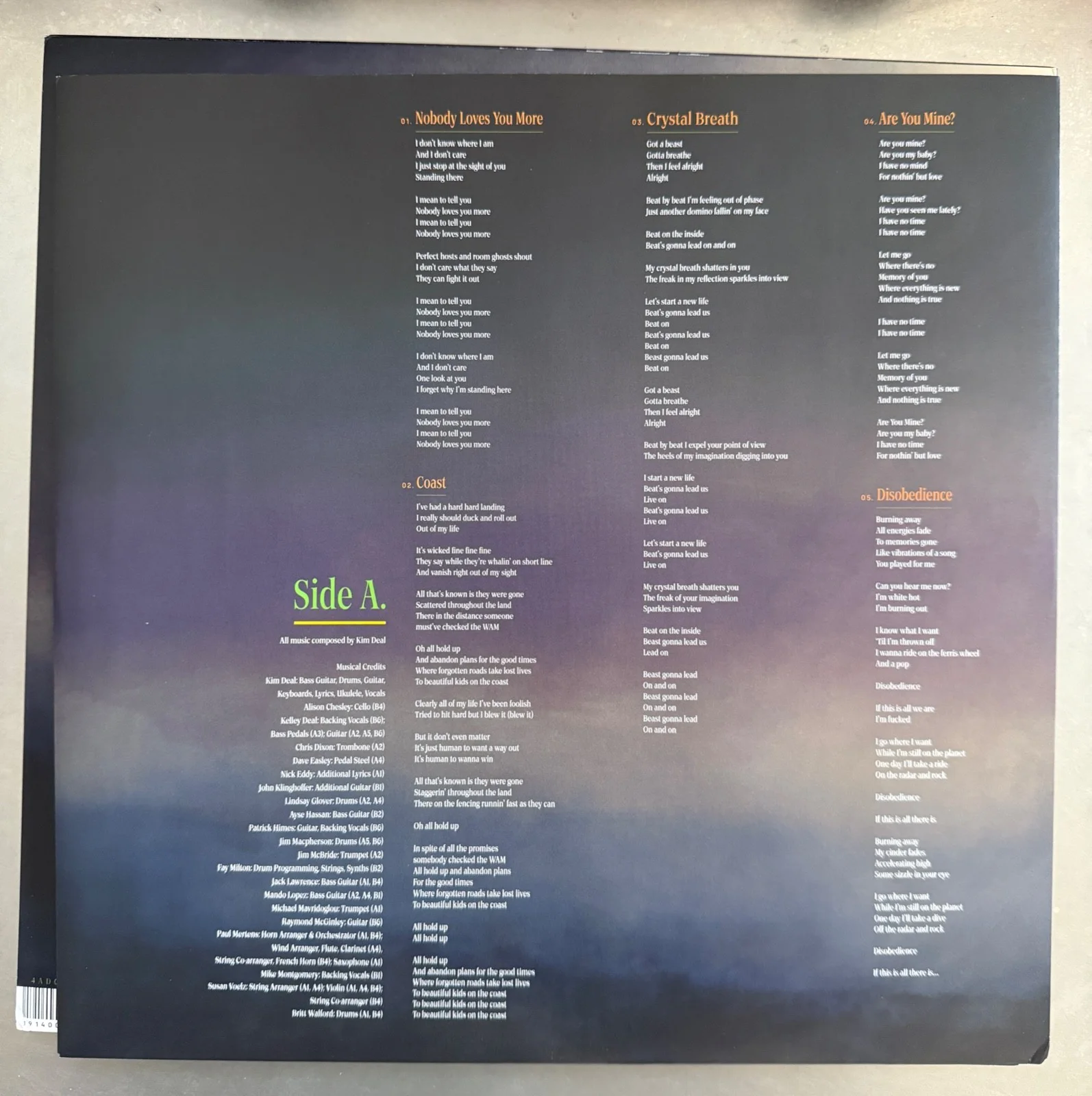 Kim Deal : Nobody Loves You More signed LP autographed vinyl The Breeders Pixies, изображение 4