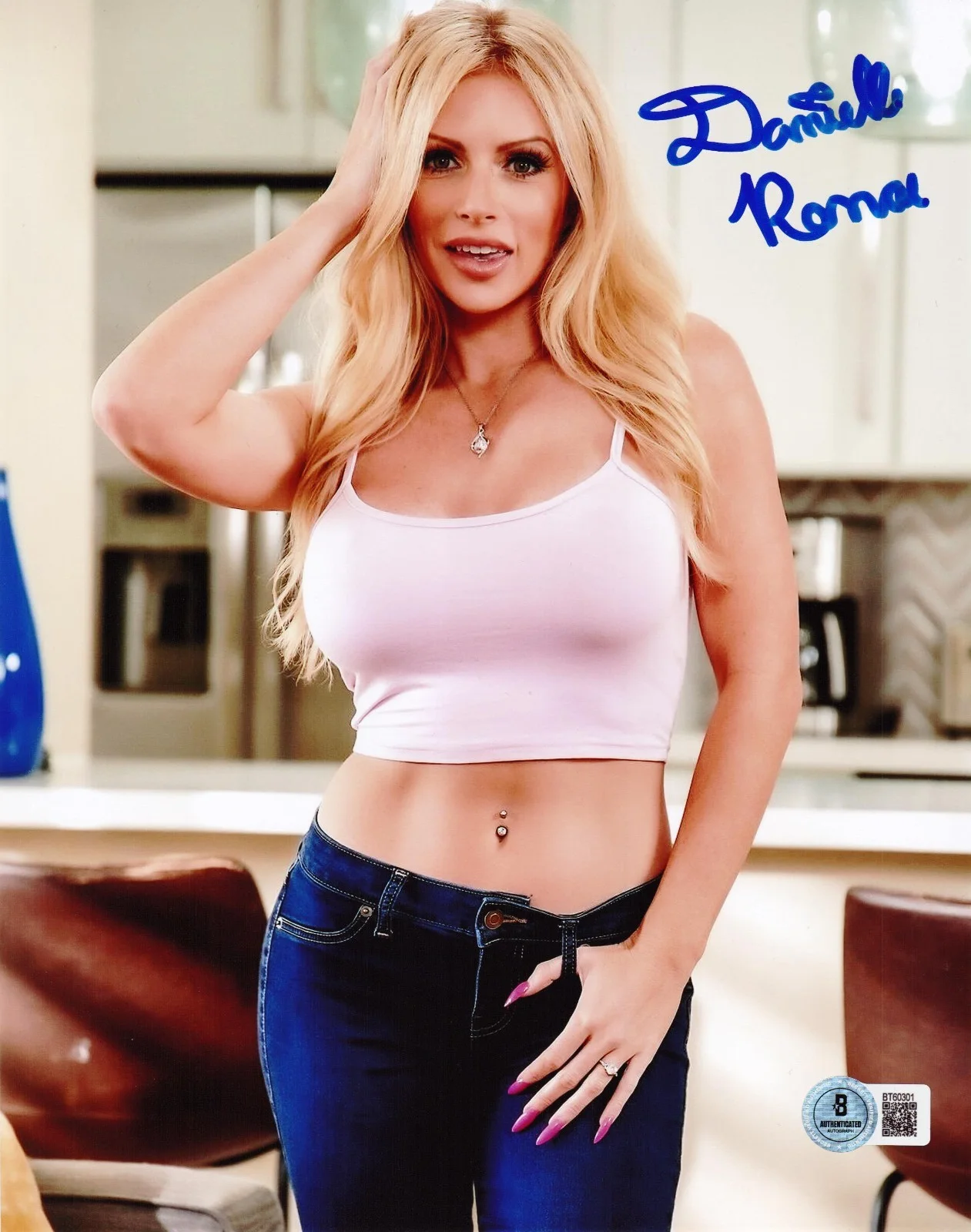 Danielle Renae — Hot Sexy Danielle Renae Signed 8x10 Photo Adult Star Autograph Beckett Hologram