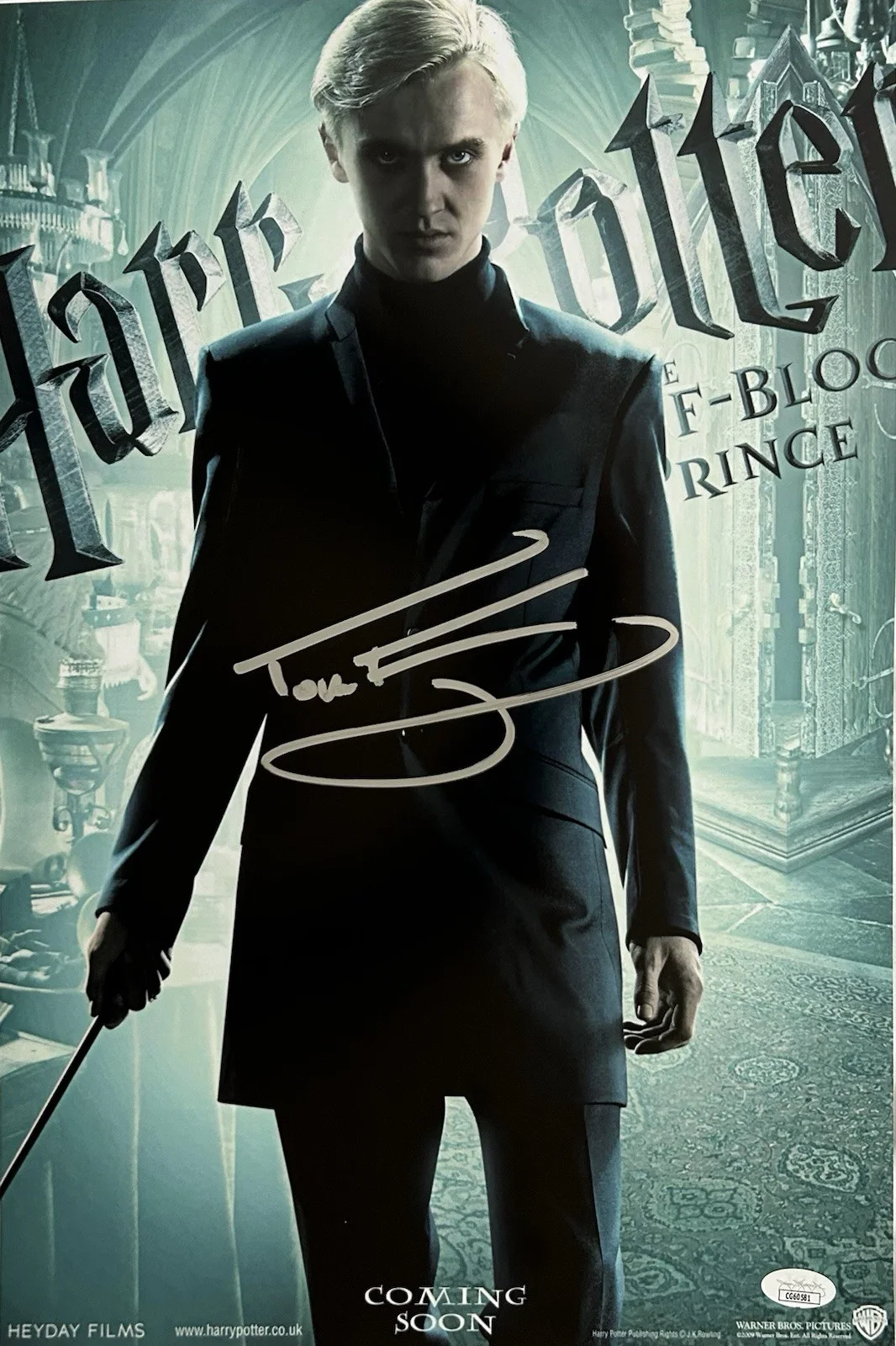 Tom Felton — Tom Felton Signed 11x17 Poster Harry Potter Half Blood Prince Autograph JSA COA