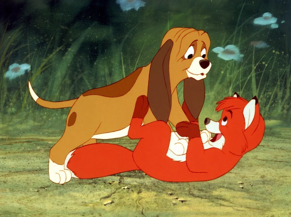 Walt Disney's The Fox & The Hound 1981 Rare Vintage Unmounted 35mm Film Cells, изображение 4