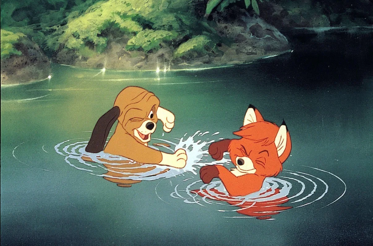 Walt Disney's The Fox & The Hound 1981 Rare Vintage Unmounted 35mm Film Cells, изображение 5