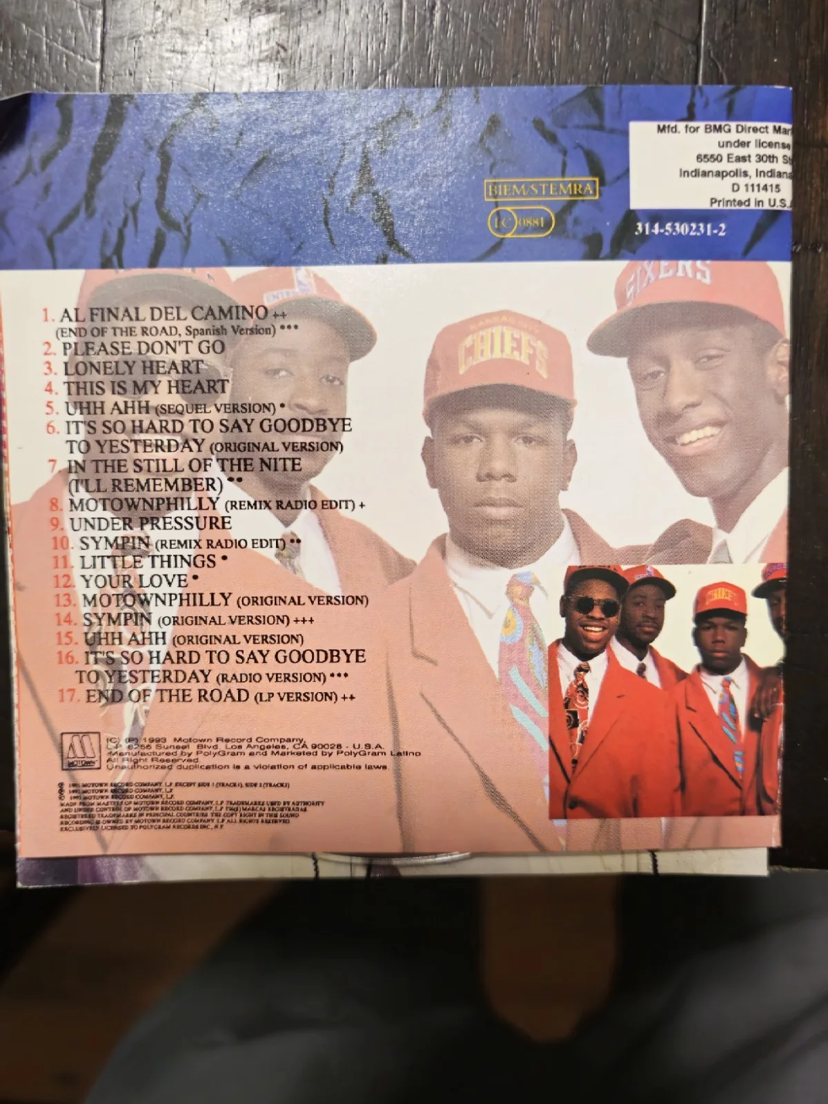 Autographed Boys 2 Men CD, image 2