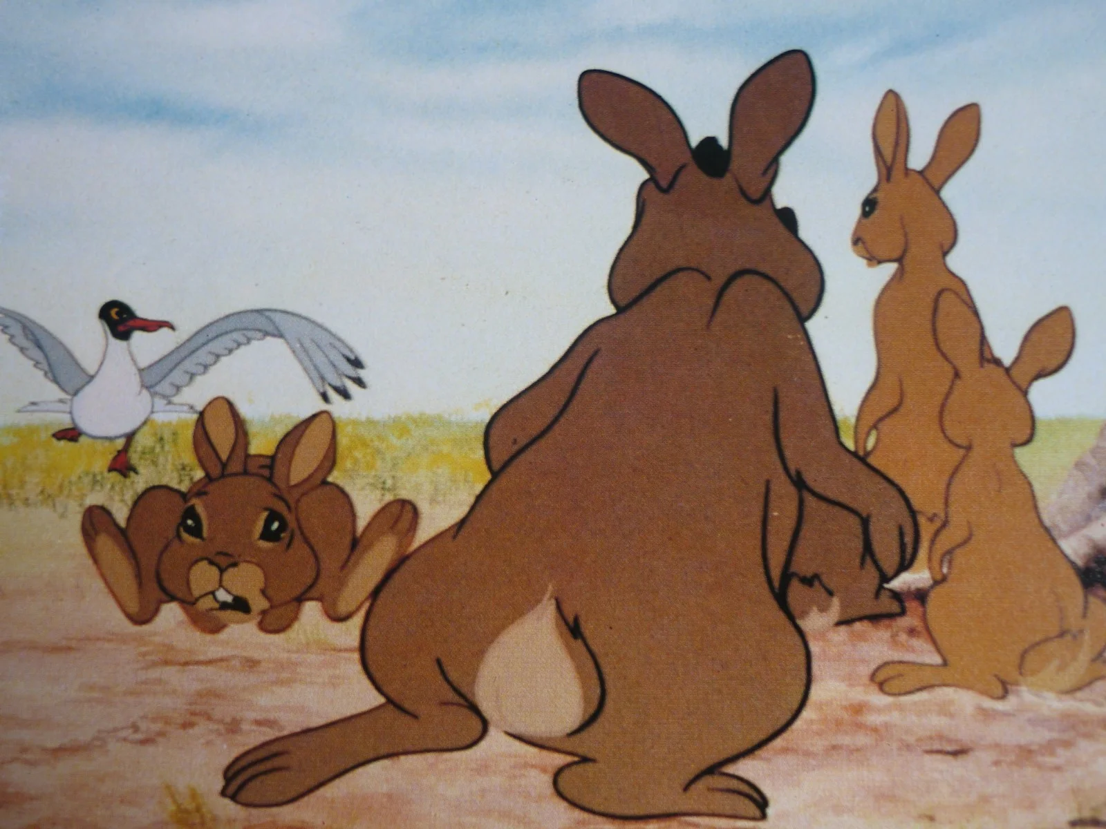 Watership Down framed a4 Richard Adams 1978 Movie scenes rabbits run under tree, image 2