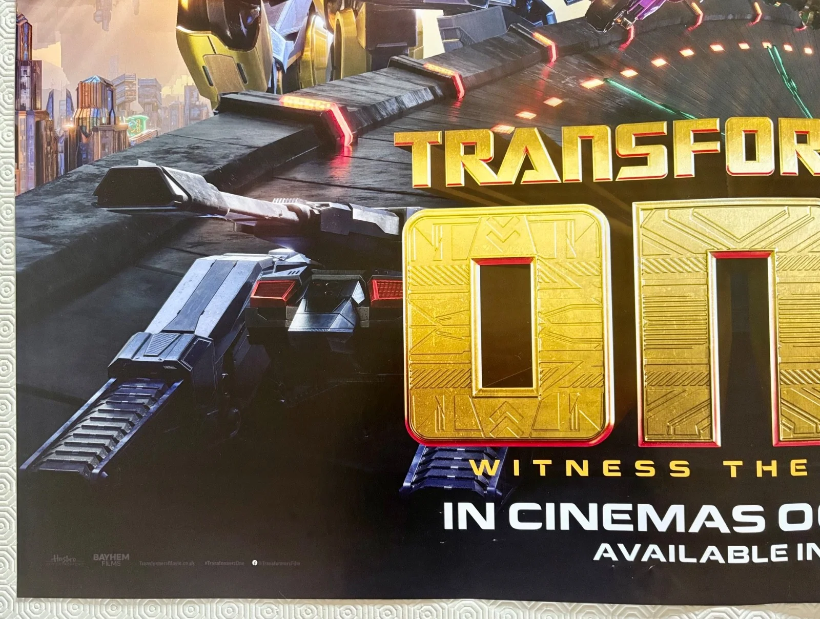 Transformers One Original Double Sided 2024 Quad Poster Chris Hemsworth, image 2