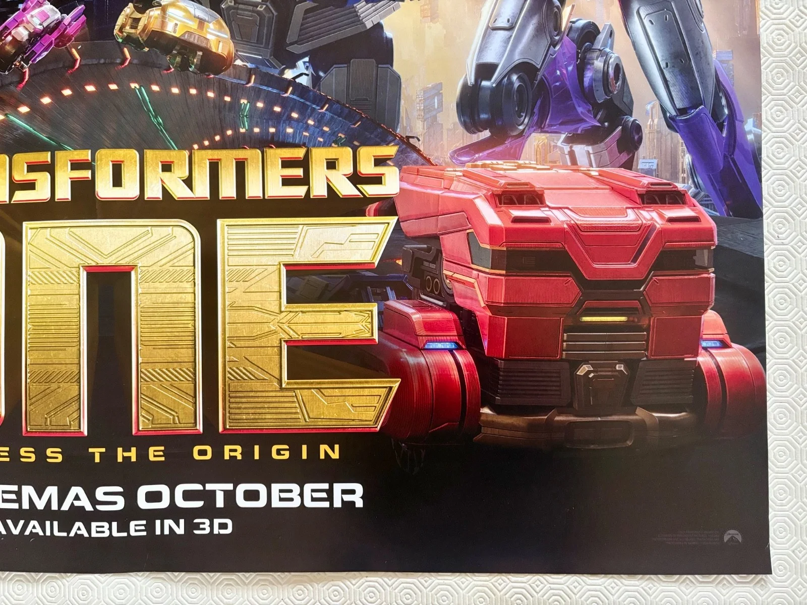 Transformers One Original Double Sided 2024 Quad Poster Chris Hemsworth, image 3