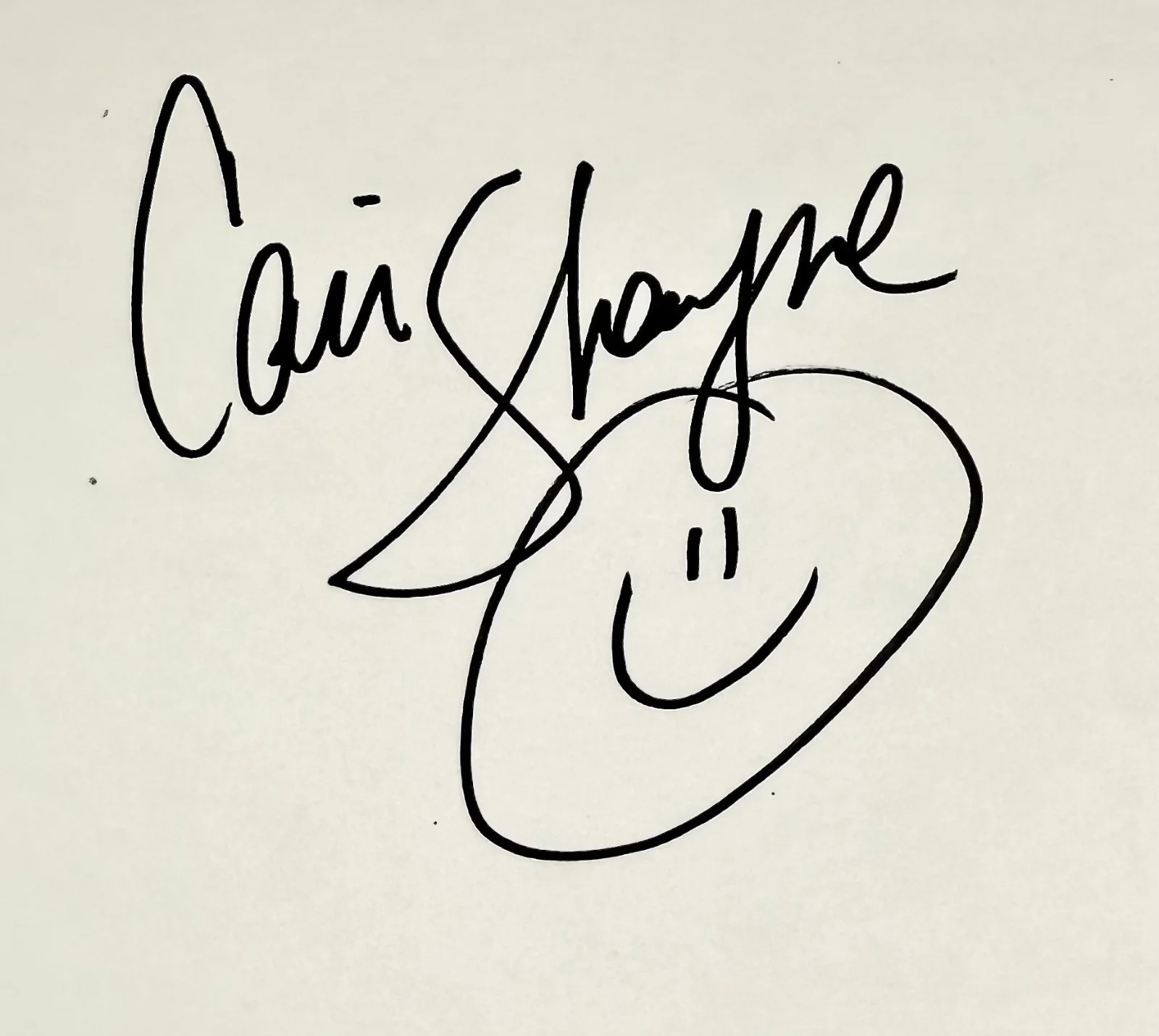 Cari Shayne — CARI SHAYNE Signed Autograph 4x6 INDEX CARD General Hospital STAR TREK: VOYAGER, изображение 2