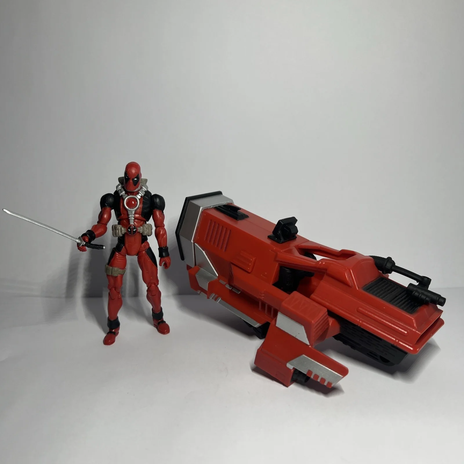 2009 Marvel Deadpool With Missile Cannon X-Men Origins Wolverine RARE Incomplete, изображение 2