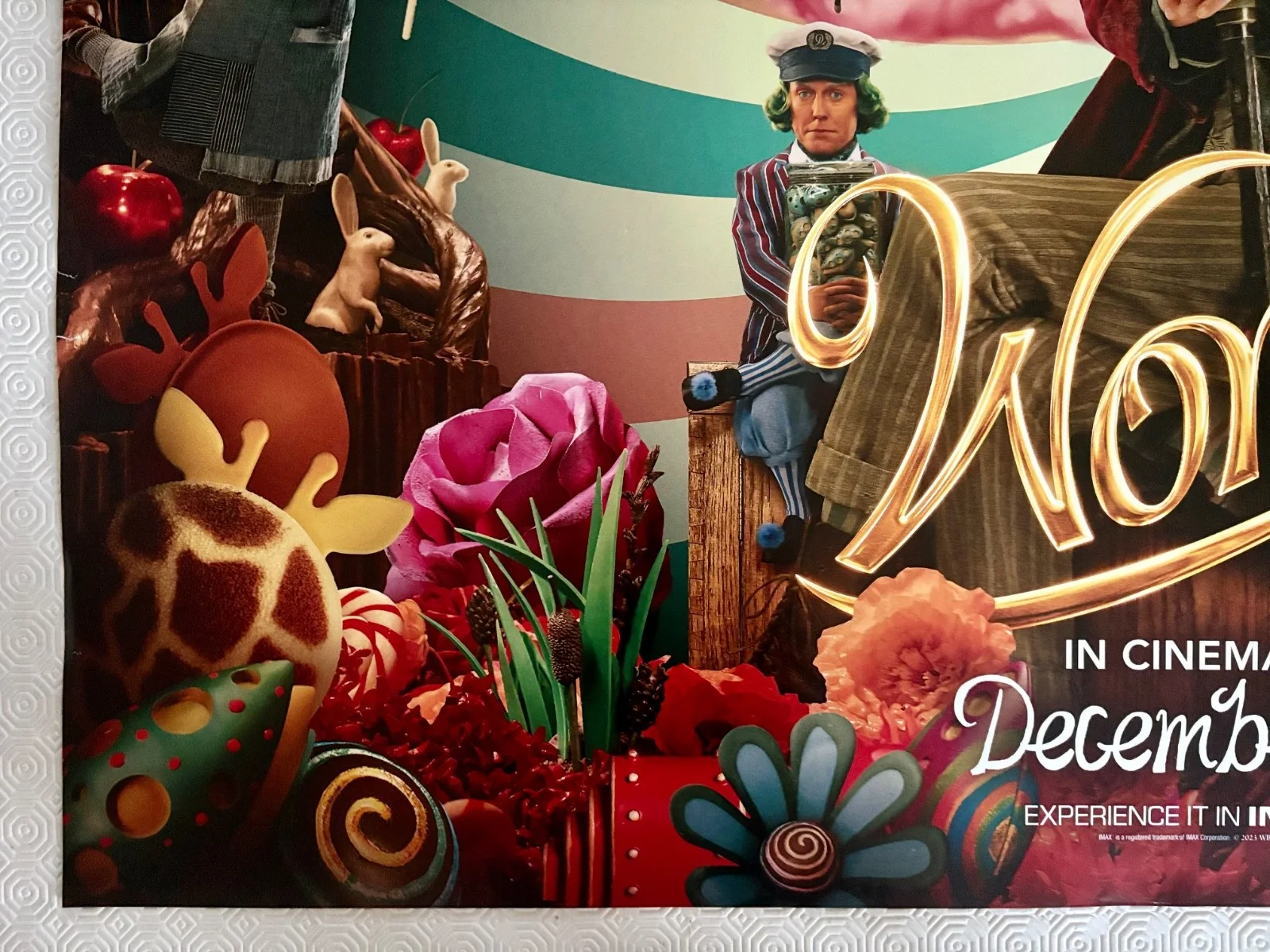 Wonka Original Double Sided 2023 Quad Poster Timothee Chalamet Gustave Die, image 2
