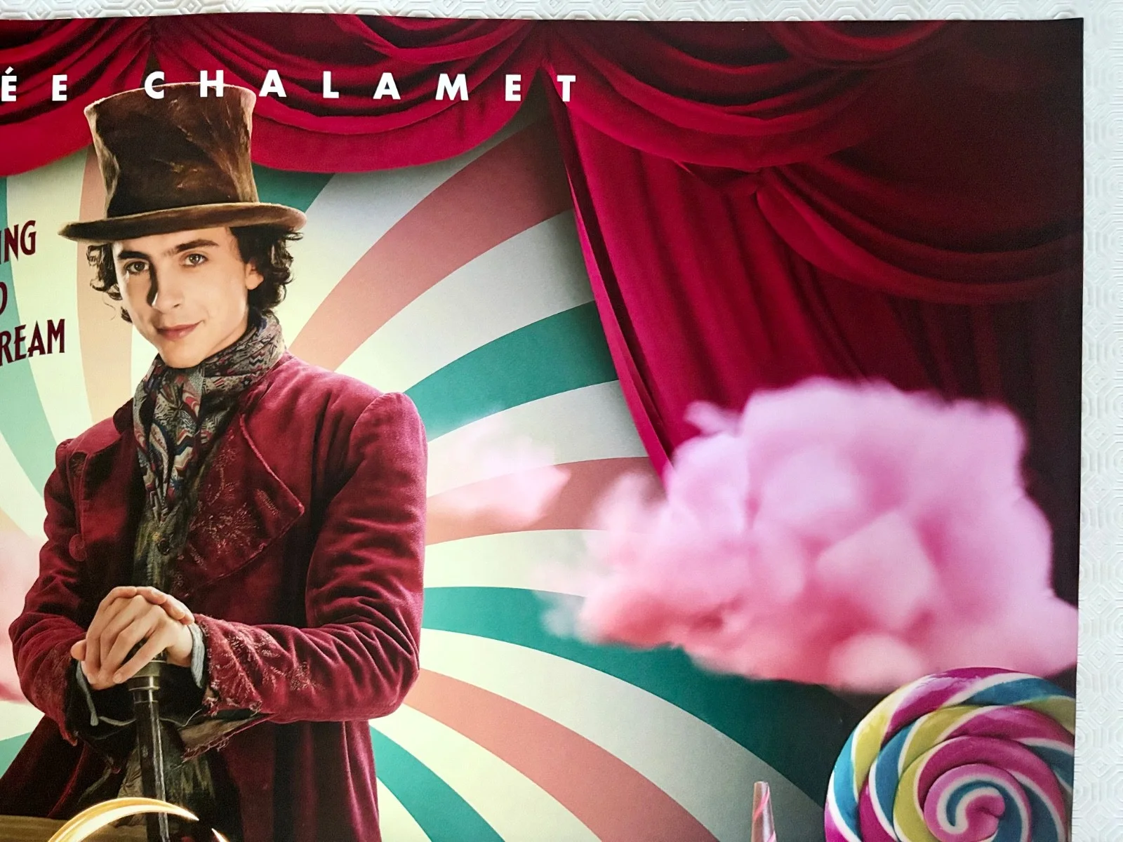 Wonka Original Double Sided 2023 Quad Poster Timothee Chalamet Gustave Die, image 4