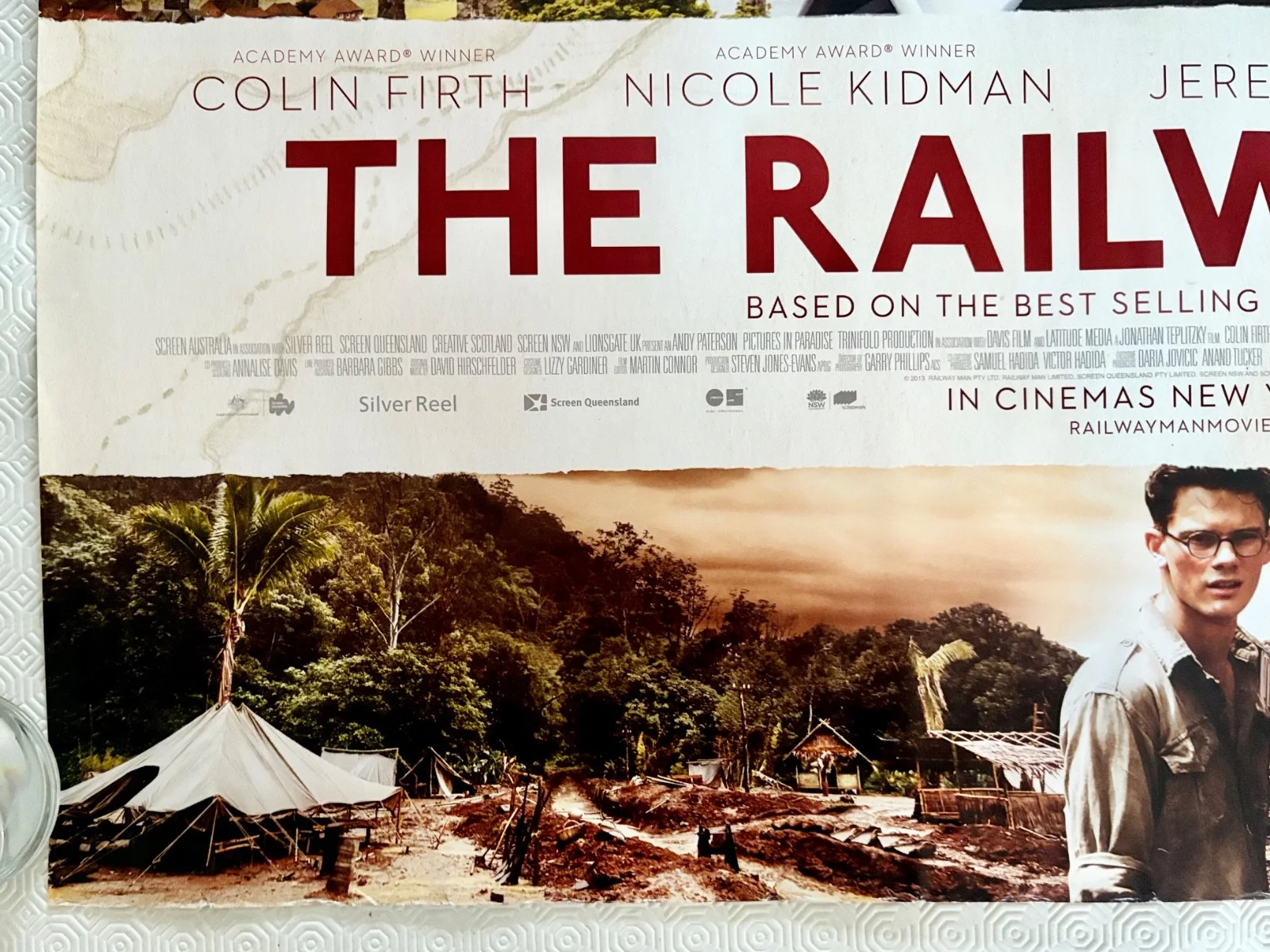 The Railway Man Original Double Sided 2013 Quad Poster Colin Firth Nicole Kidman, image 2