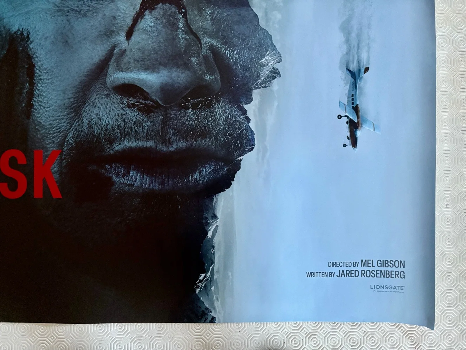 Flight Risk Original Double Sided 2025 Quad Poster Mark Wahlberg Mel Gibson, изображение 3
