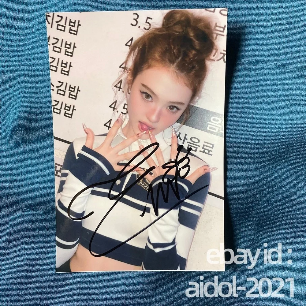 MEOVV SOOIN GAWON ANNA NARIN ELLA GROUP AUTOGRAPHED SIGNED K-POP 4*6 2025, image 3