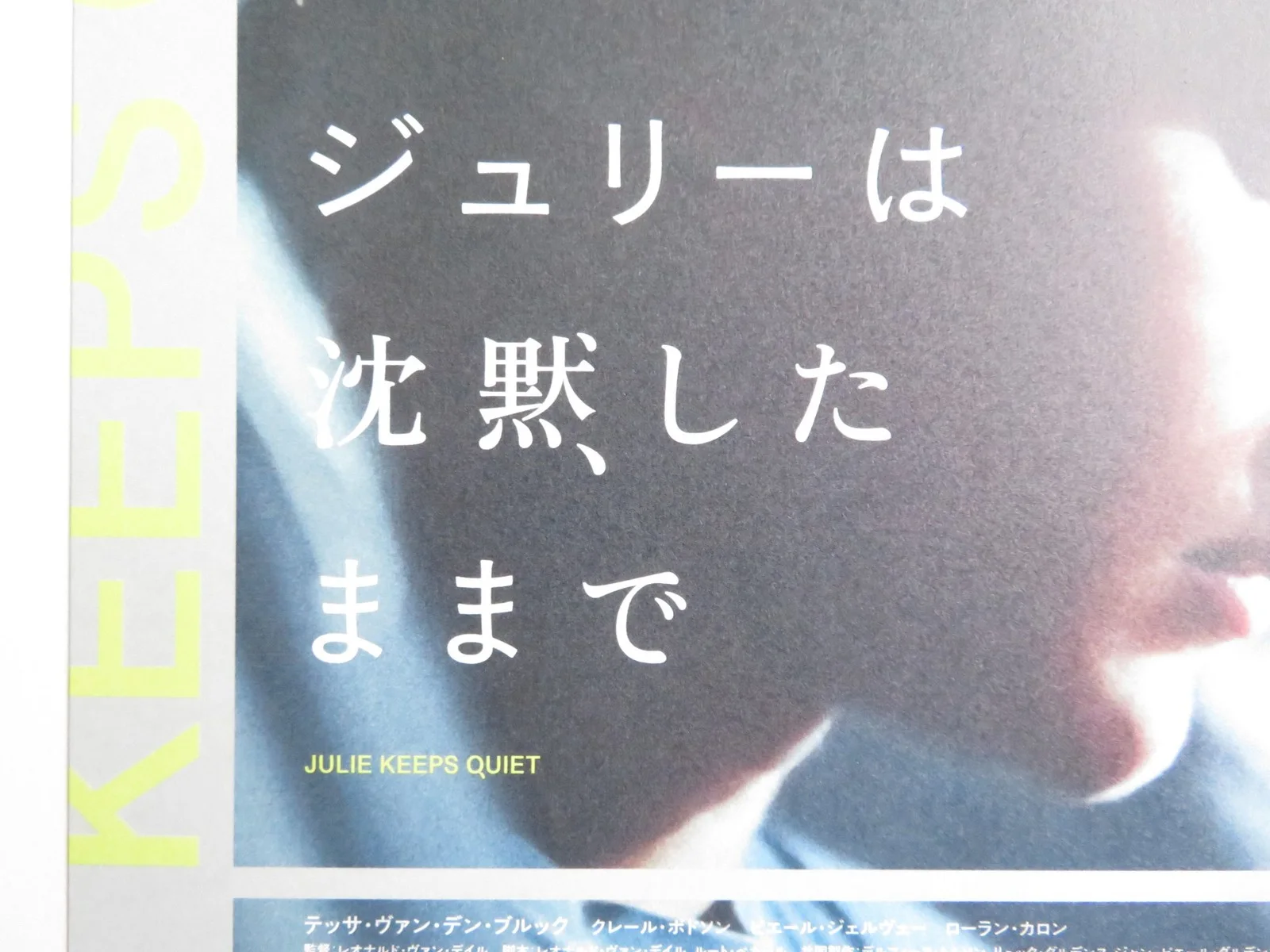 JULIE KEEPS QUIET JAPANESE CHIRASHI (B5) POSTER TESSA VAN DEN BROECK BIOT 2024, изображение 2