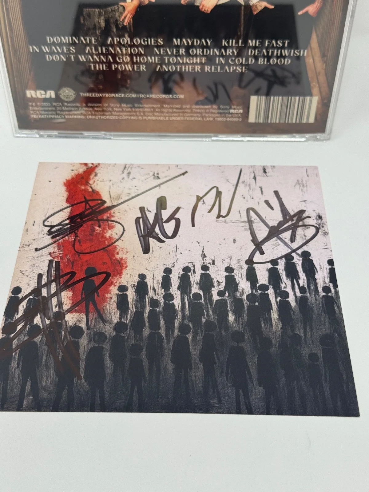 Three Days Grace-SIGNED Alienation CD-Band Signed-SOLD OUT-Sealed-Rare-Autograph, image 4