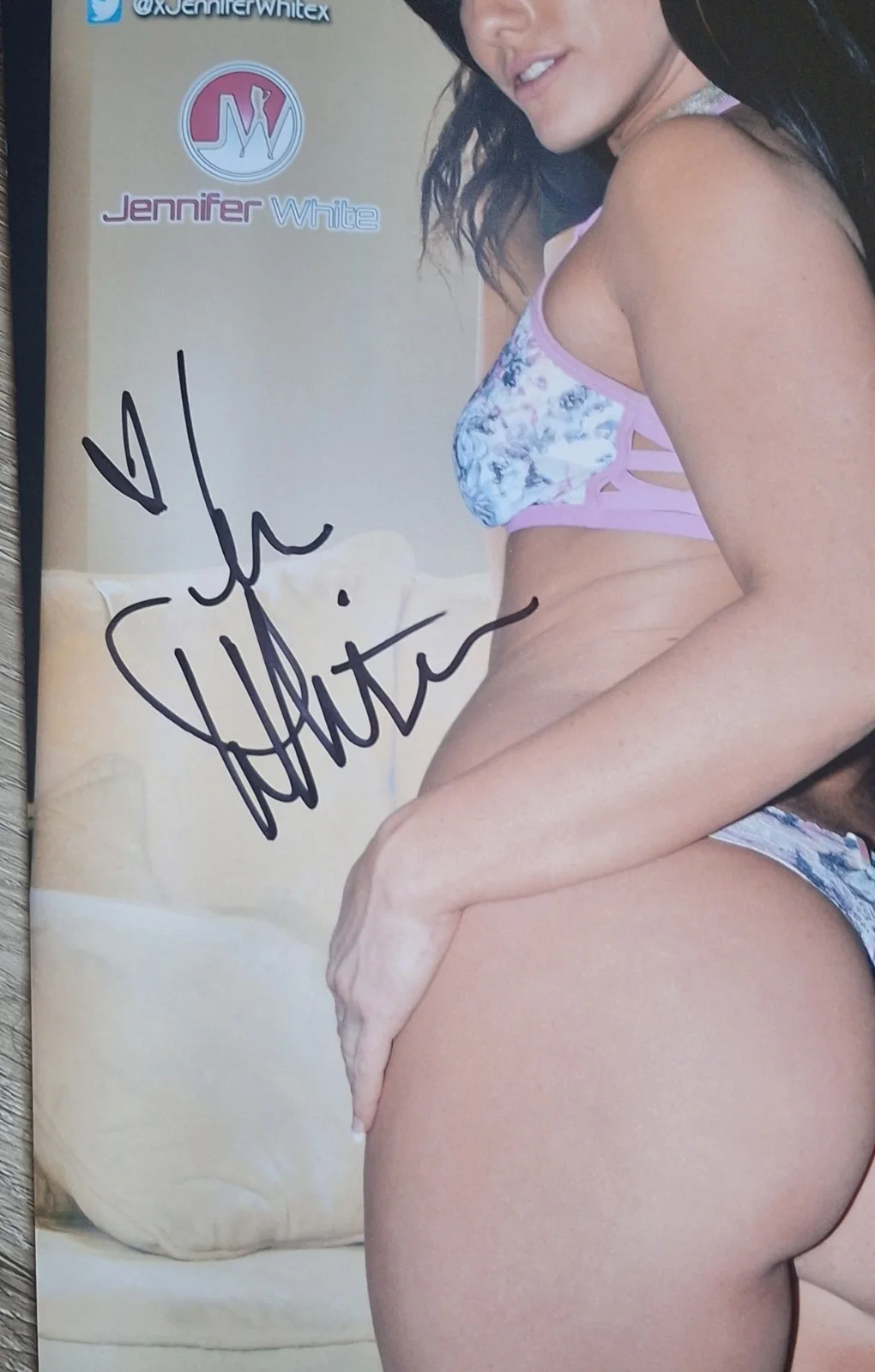 Jennifer WHITE Signed 8x12" Original PHOTO #2 - Luscious b side, image 2