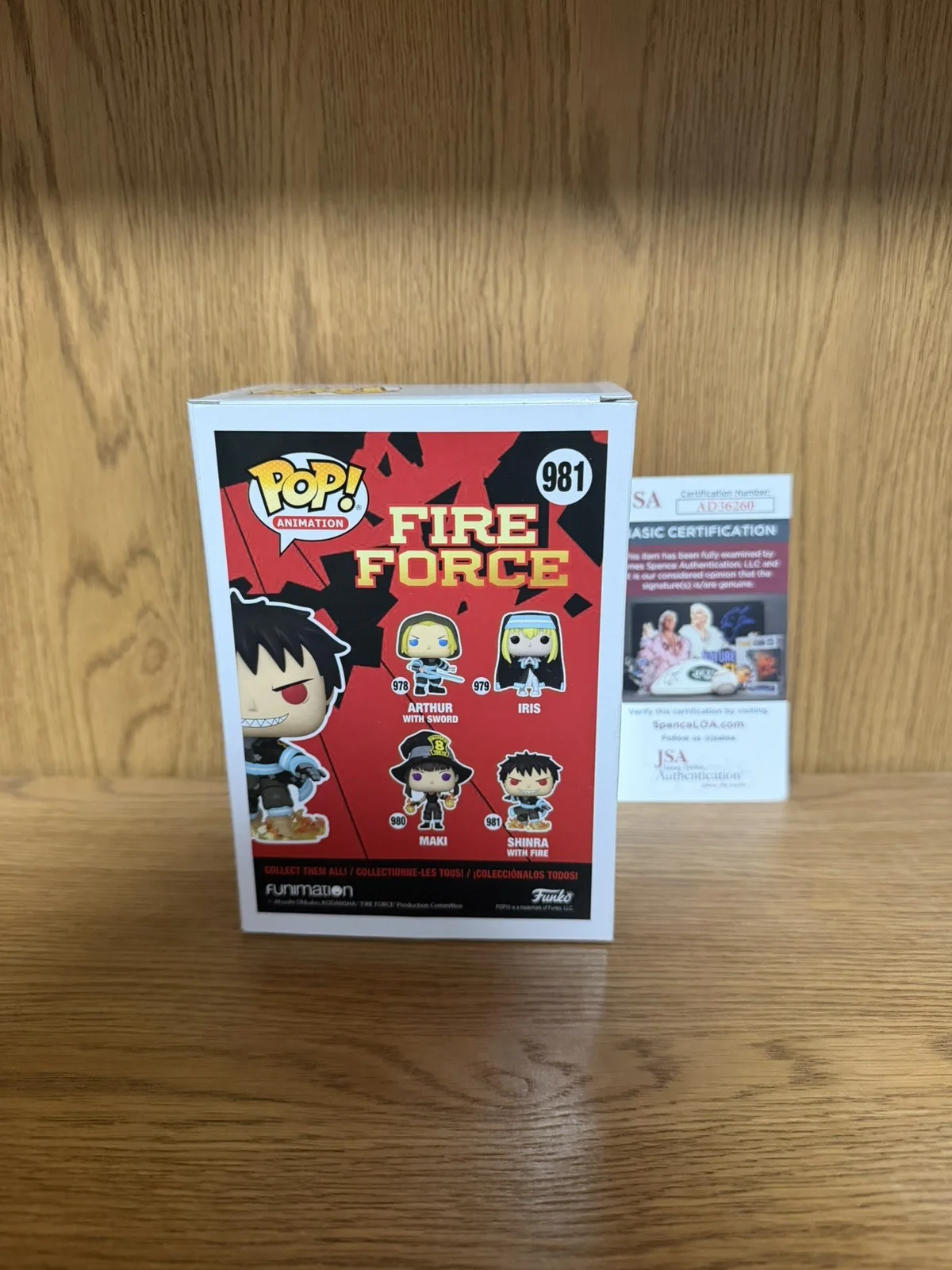 Derrick Snow — Derick Snow Hand Signed Autographed Funko Pop Fire Force Shinra 981 Figure JSA, image 4