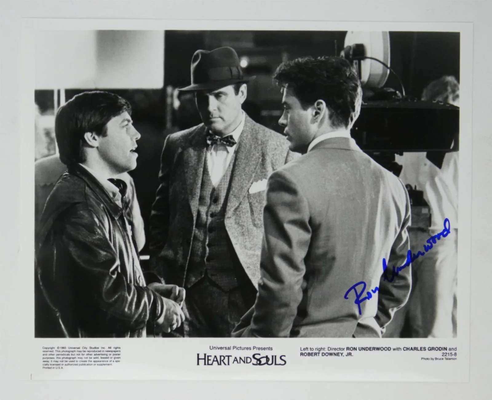 Ron Underwood — Ron Underwood Signed B&W 8x10 Promo Photo Heart And Souls Autographed