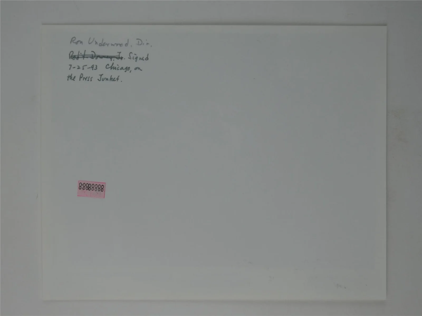Ron Underwood — Ron Underwood Signed B&W 8x10 Promo Photo Heart And Souls Autographed, изображение 3