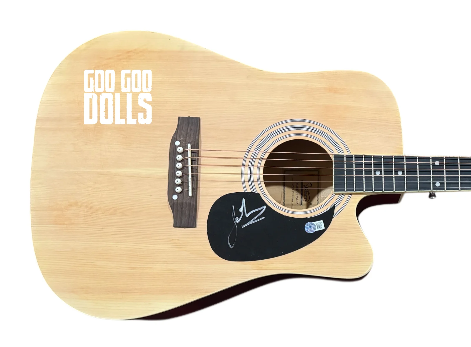 Goo Goo Dolls John Rzeznik Signed Acoustic Guitar Full Size Autograph BAS COA, изображение 2