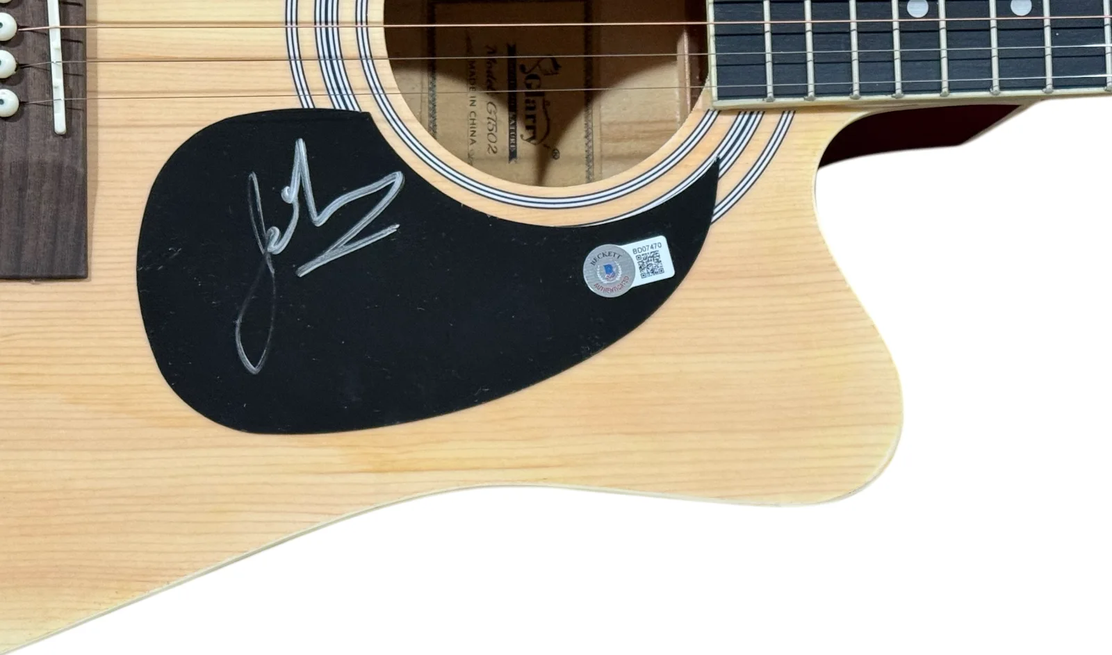 Goo Goo Dolls John Rzeznik Signed Acoustic Guitar Full Size Autograph BAS COA, изображение 3