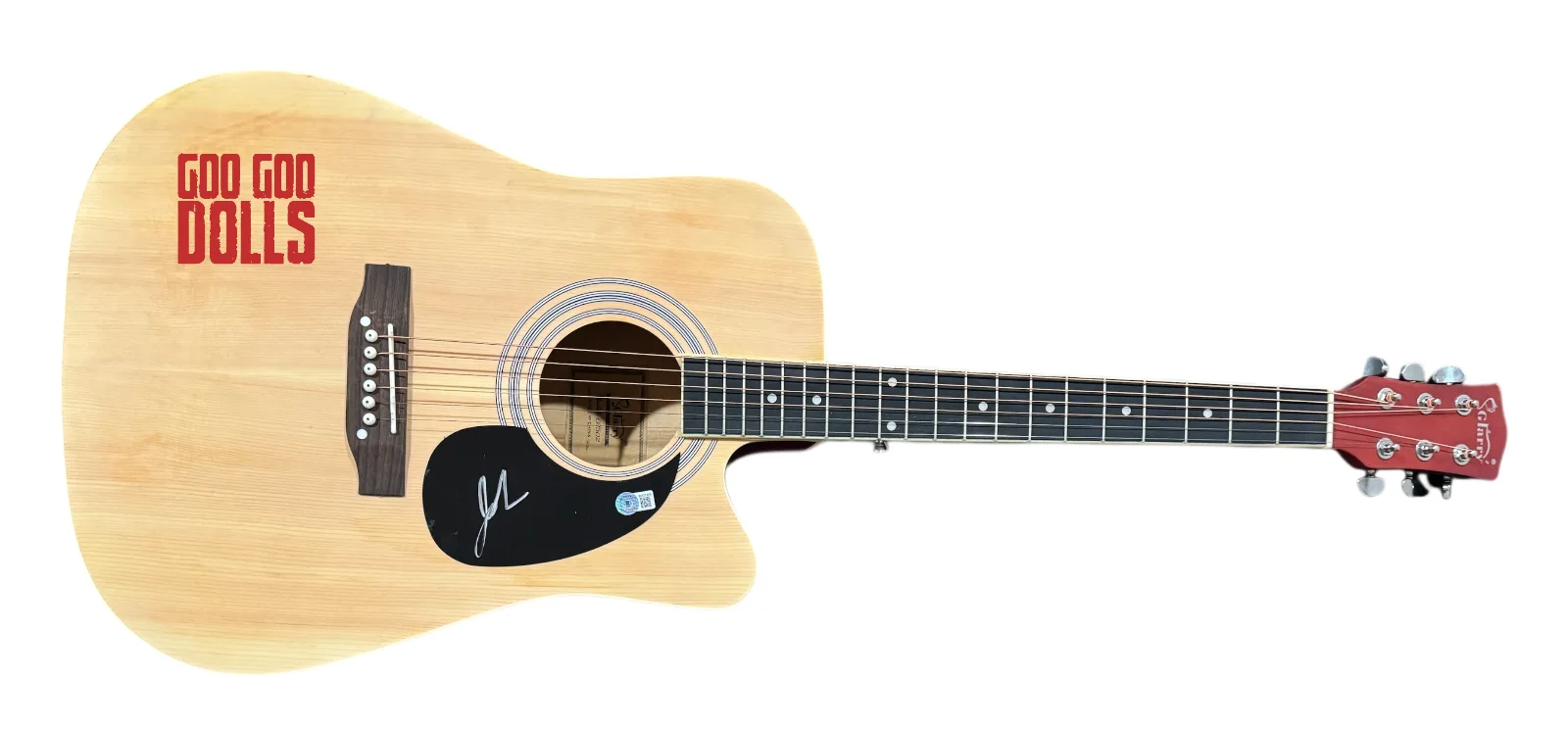 John Rzeznik Goo Goo Dolls Signed Acoustic Guitar Full Size Johnny Beckett COA, изображение 2